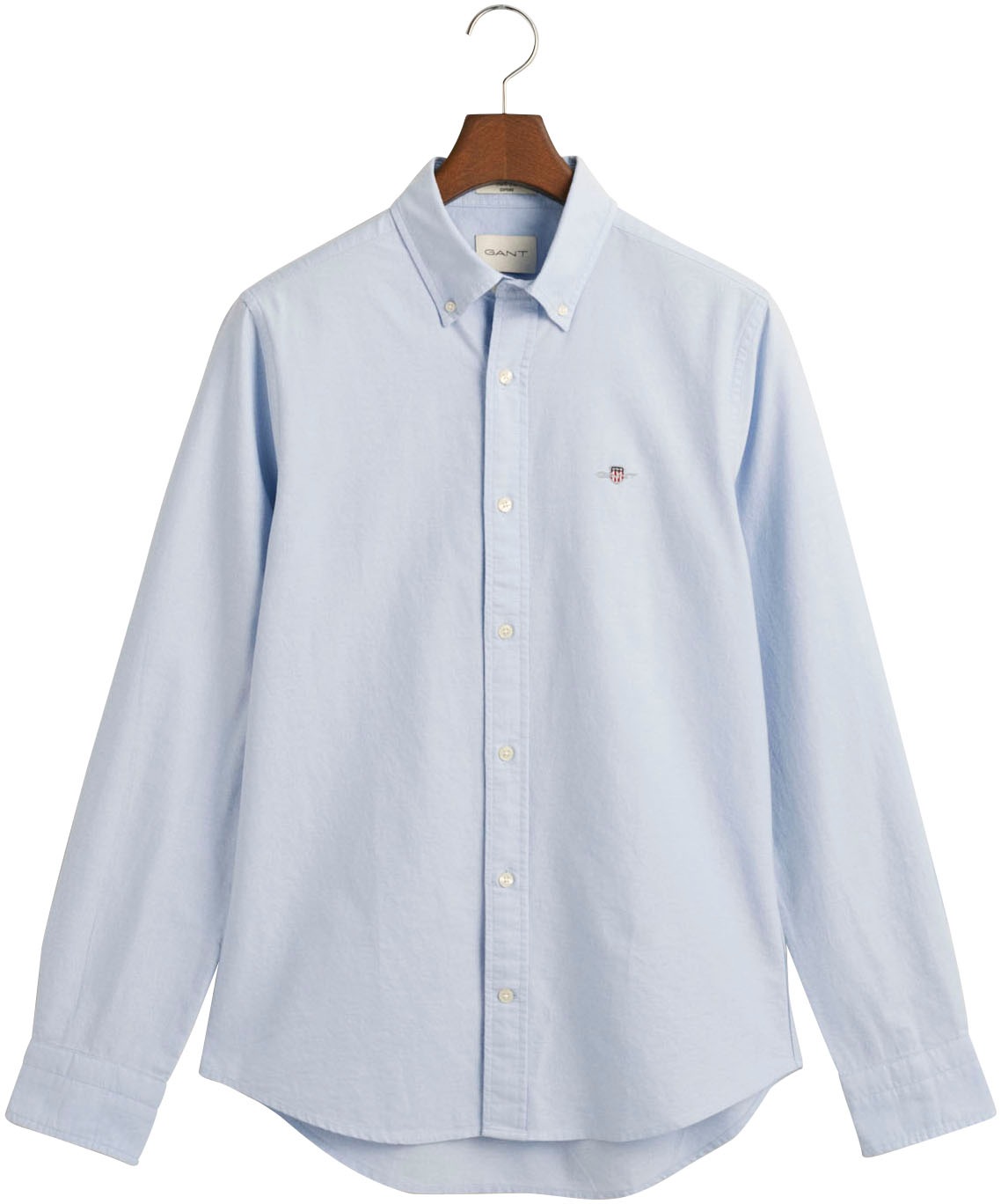 Gant Langarmhemd »Slim Fit Oxford Hemd strukturiert langlebig dicker«, Oxford Hemd Slim Fit