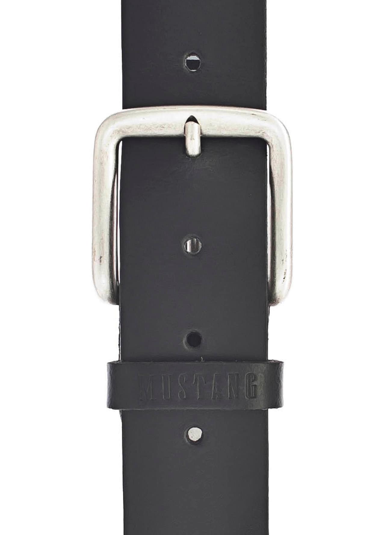 MUSTANG Ledergürtel, Klassische Dornschließe in leichter Used-Optik, 4 cm