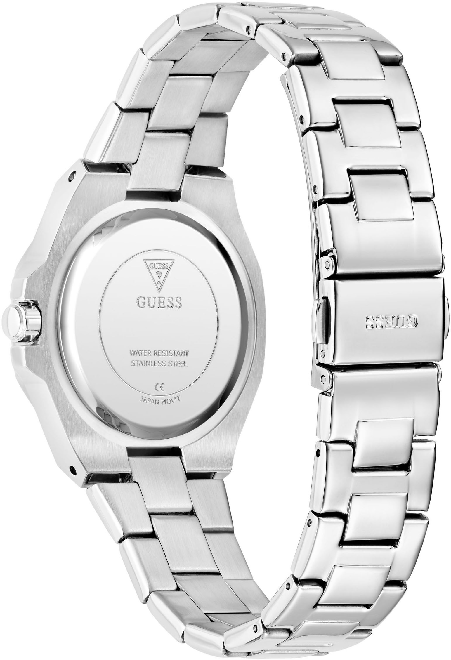 Guess Quarzuhr »CONTESSA« Armbanduhr, Damenuhr, Edelstahlarmband