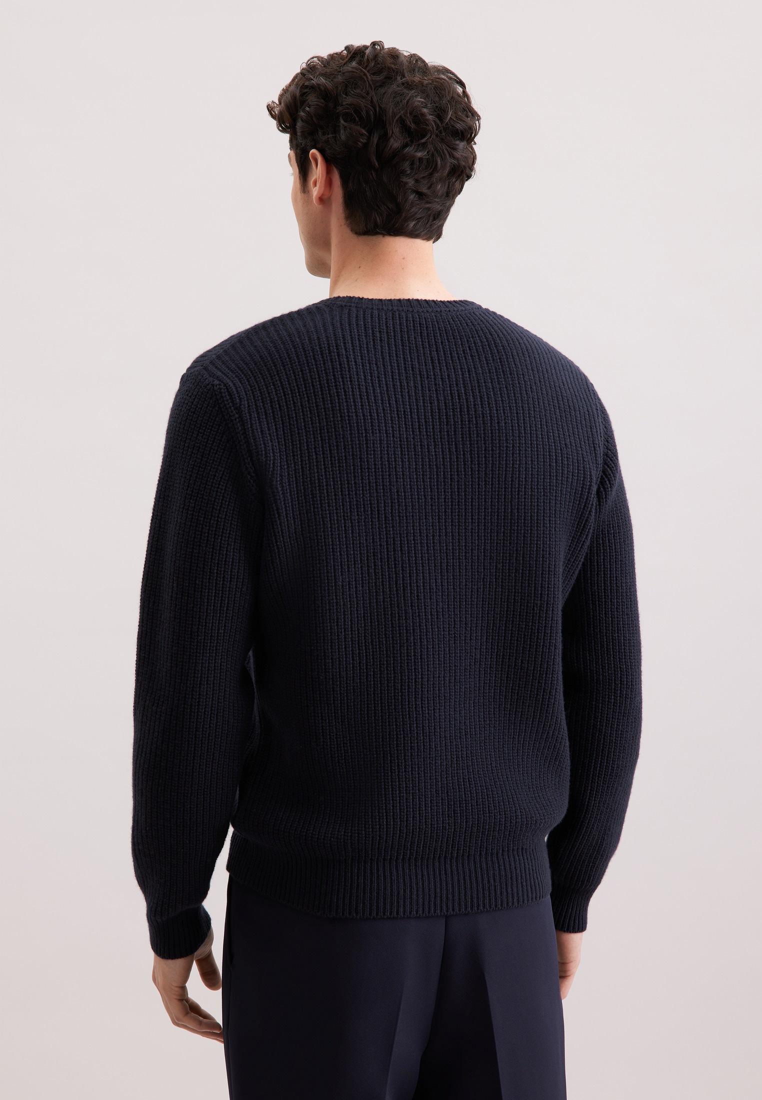 seidensticker Strickpullover »Schwarze Rose« 1/1 Rundhals Uni