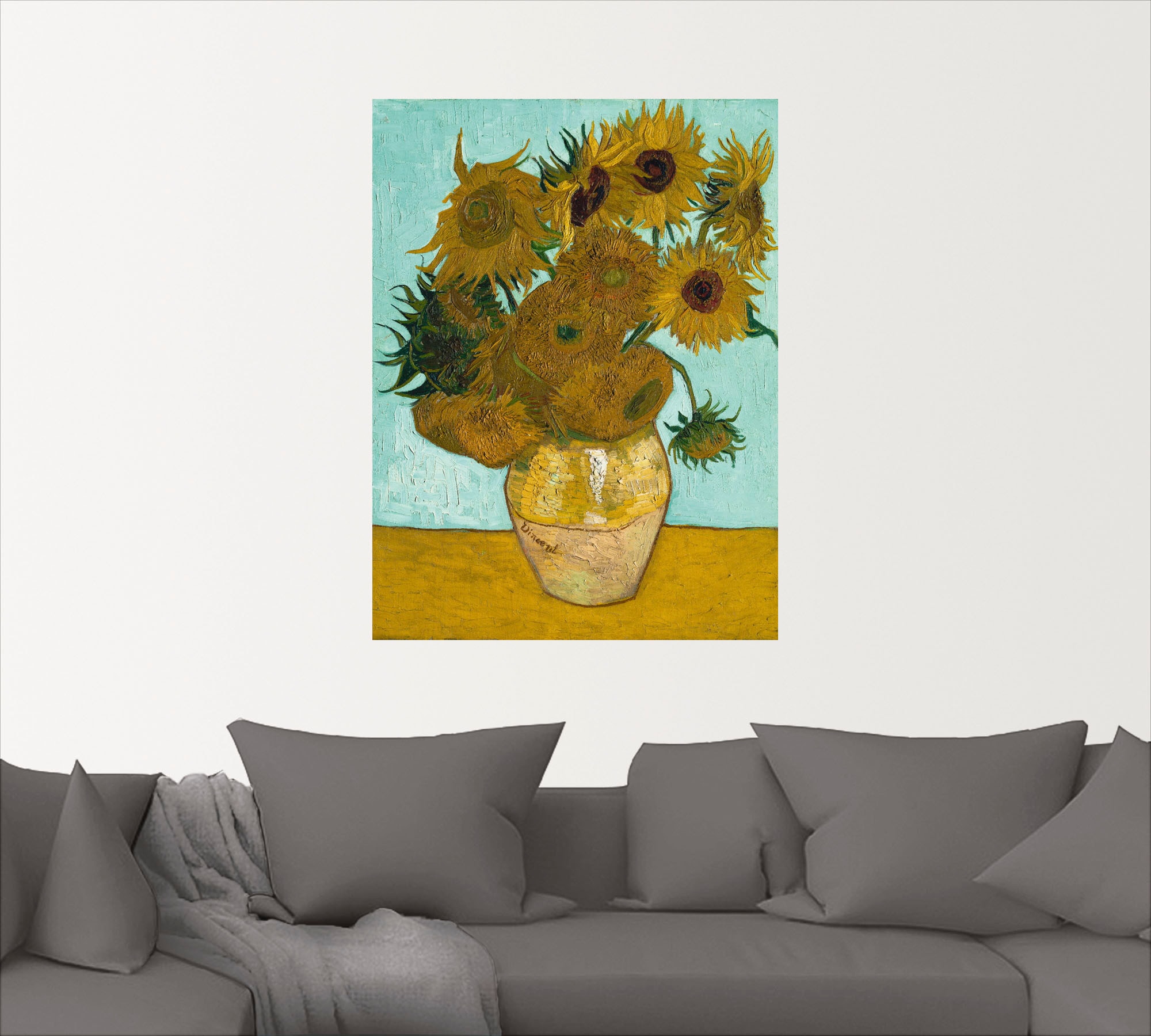 Artland Wandbild »Vase mit Sonnenblumen. 1888«, Blumen, (1 St.), als Leinwandbild, Poster, Wandaufkleber in verschied. Größen