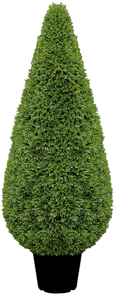 Fink Kunstpflanze »Buchsbaum Kegel, getopft«, (1 St.), Dekopflanze Buxus, aus Kunststoff, im Topf, verschiedene Höhen erhältlich, In- und Outdoor geeignet