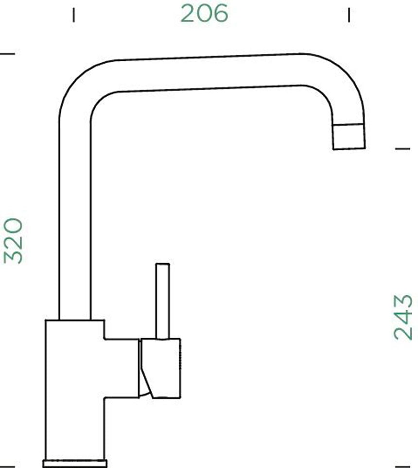 Schock Küchenarmatur »FONOS«, Festauslauf, Temperaturbegr., Wasserspar-Perlator, Schwenkbereich 360°