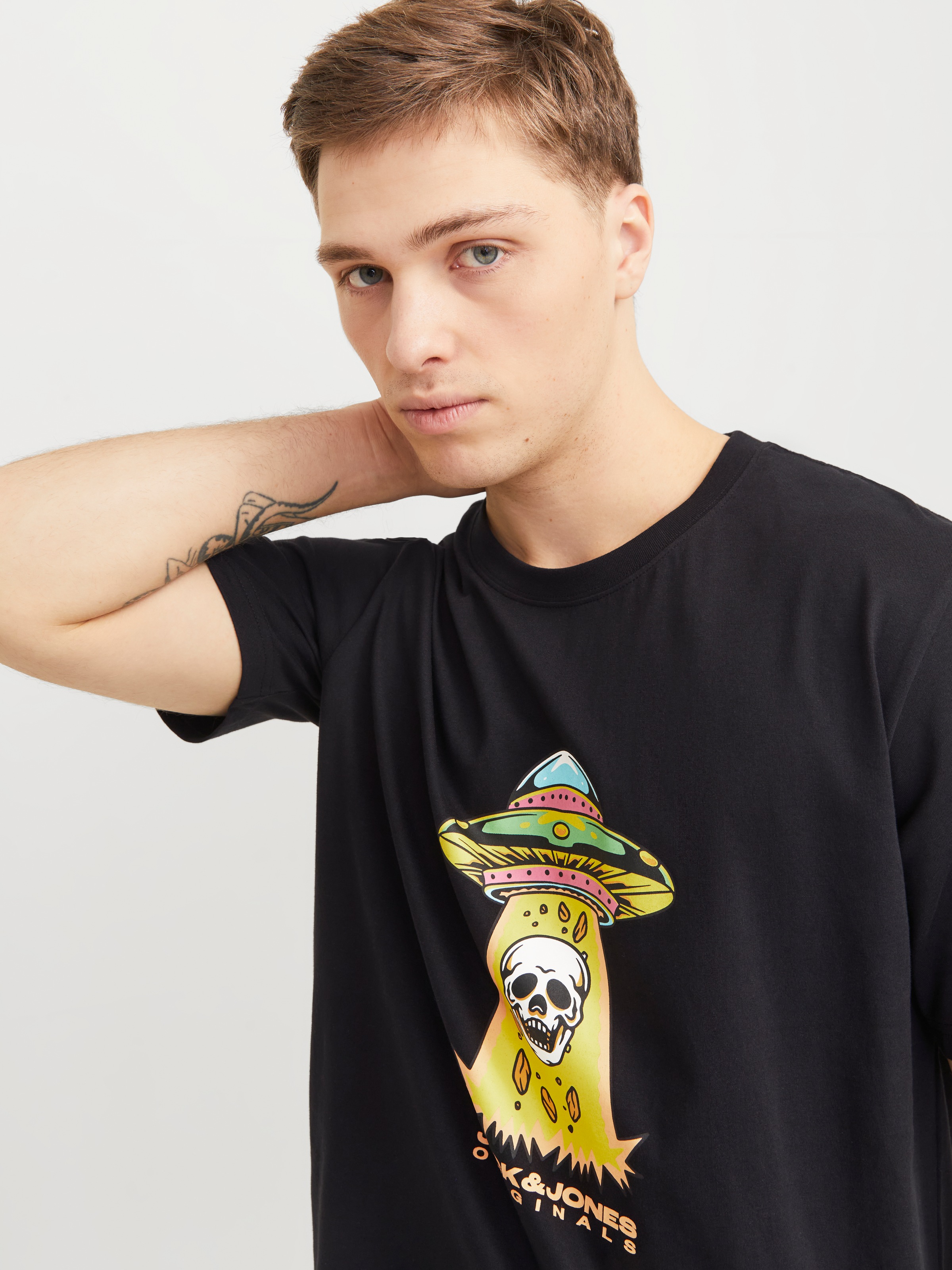 Jack & Jones T-Shirt »JORANATOMY SKULL TEE SS CREW NECK LN«