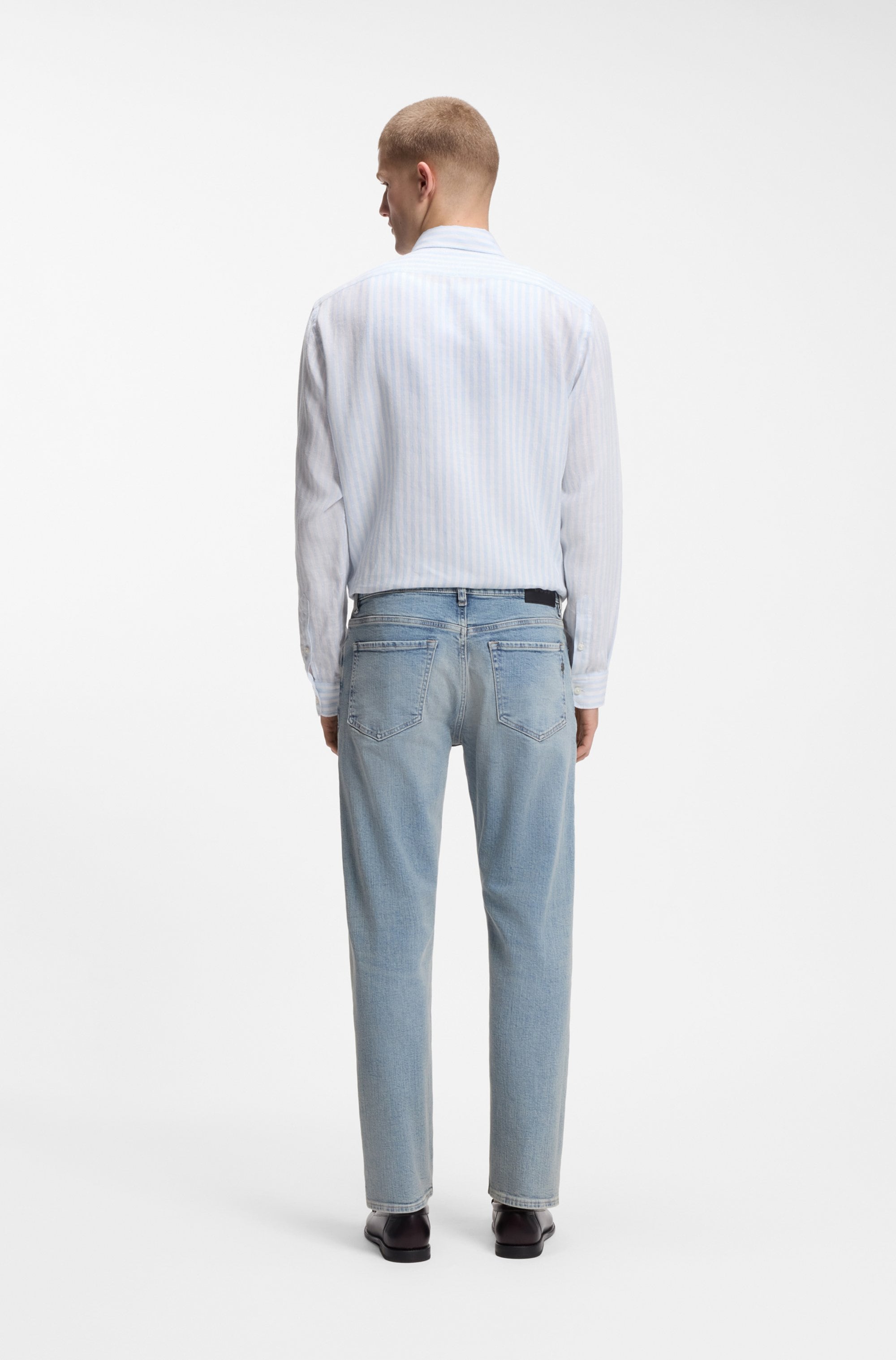 BOSS Leinenhemd »LIAM« 100% Leinen Premium Sommerhemd, Button-Down-Kragen, regular fit