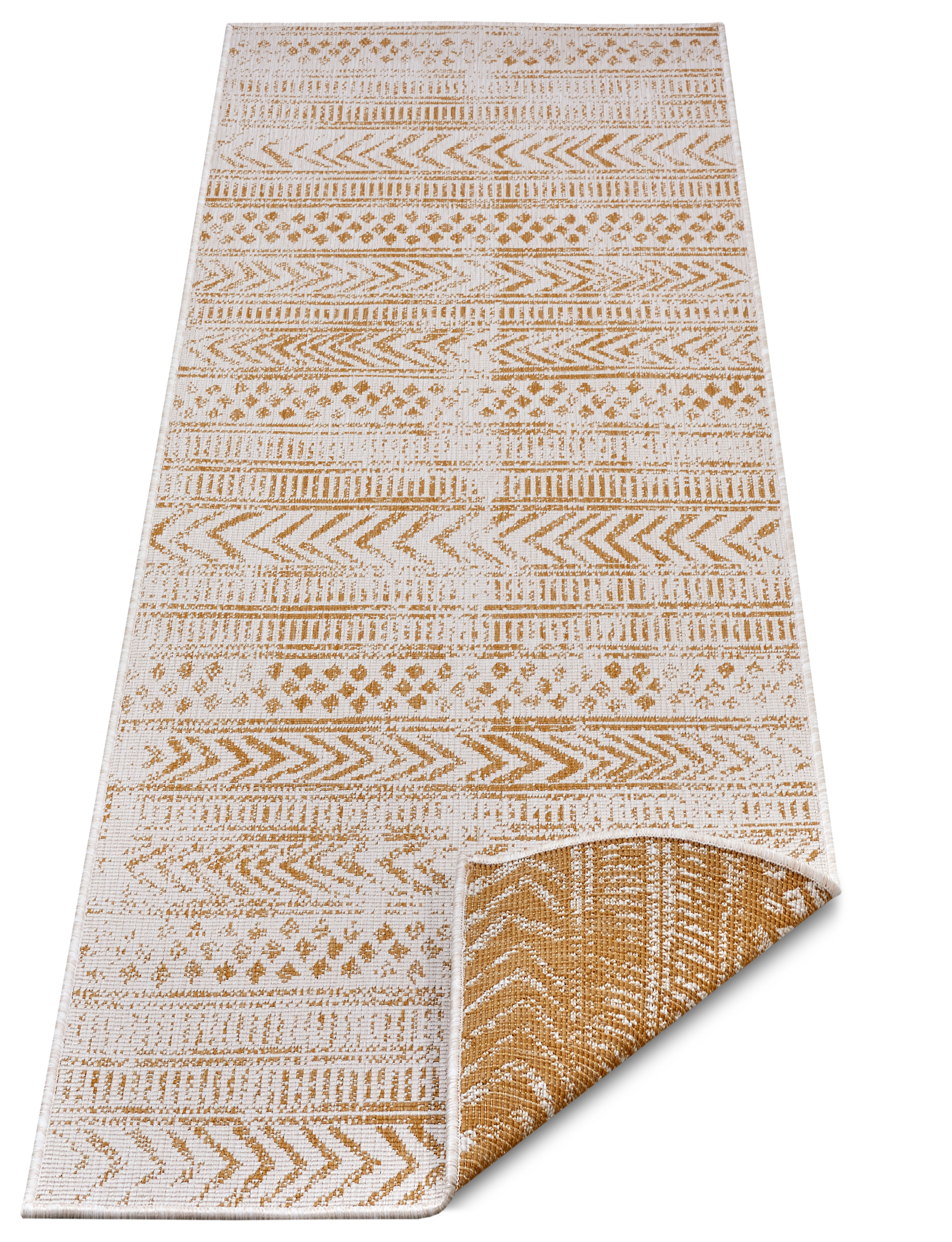 NORTHRUGS Teppich »BIRI Wendeteppich«, rechteckig, 5 mm Höhe, In-& Outdoor, Wetterfest, Balkon, Läufer, Wohnzimmer, Wasserfest, Boho