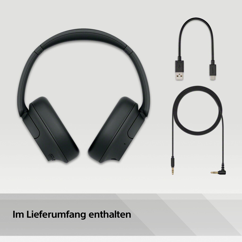 Sony Over-Ear-Kopfhörer »WH-CH720N«, Bluetooth, Noise-Cancelling-Freisprechfunktion-integrierte Steuerung für Anrufe und Musik-LED Ladestandsanzeige-Multi-Point-Verbindung-Sprachsteuerung