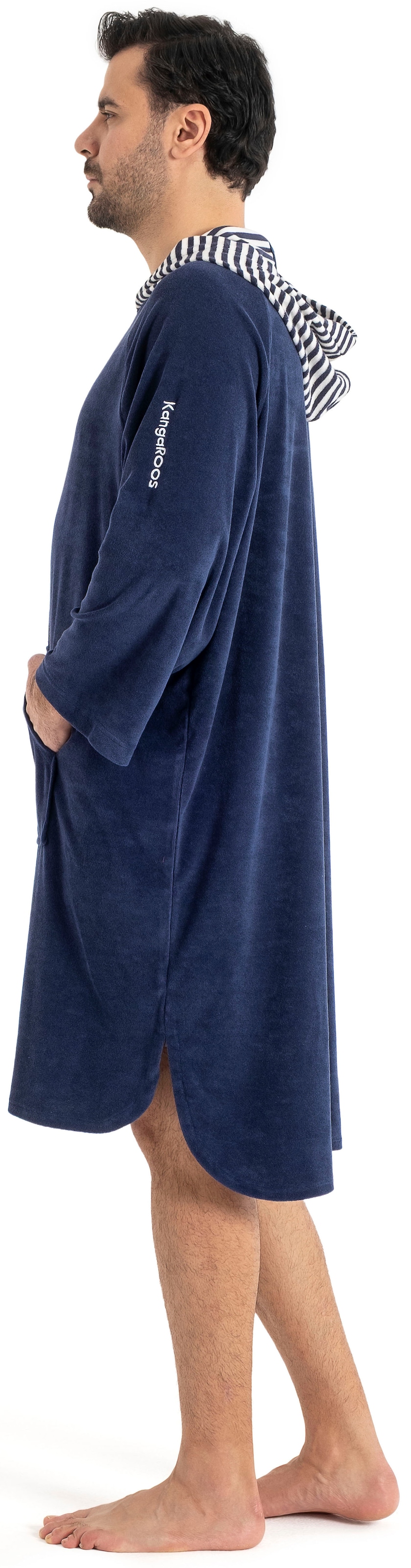 KangaROOS Badeponcho »Dalia Surfponcho, ideal für Sauna, Spa & im Urlaub« 1 Stk. weich, Uni-Farben mit Streifen, leicht, Unisex, für Damen und Herren
