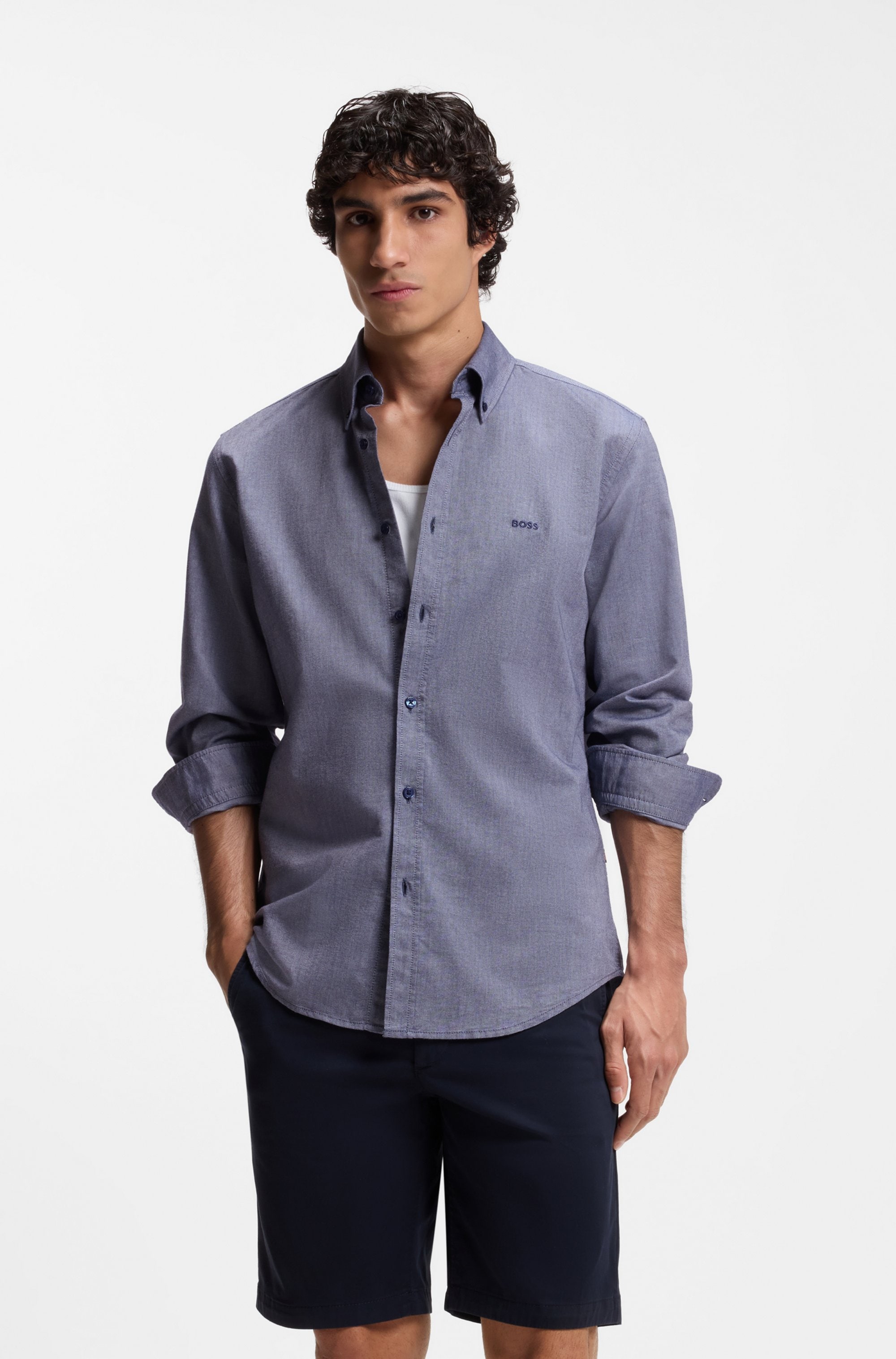 BOSS ORANGE Businesshemd »Rickert« mit Button-down-Kragen