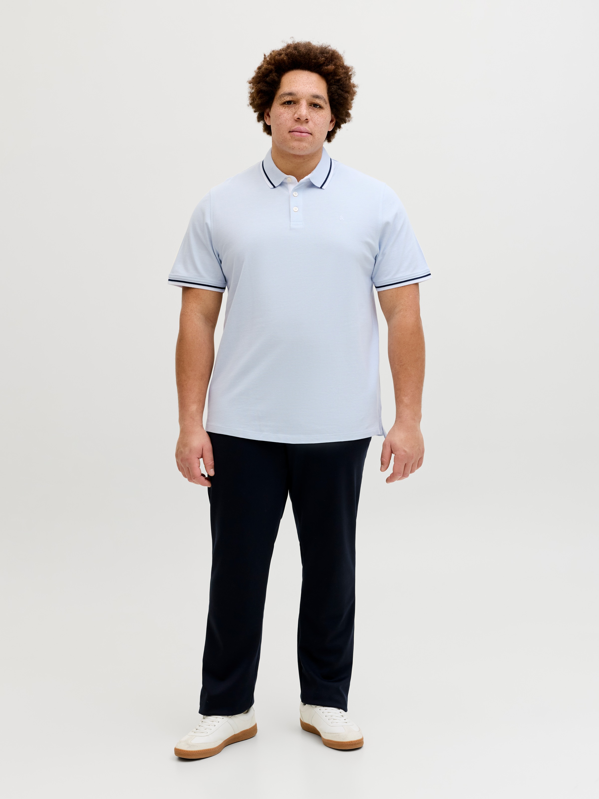 Jack & Jones PlusSize Poloshirt »JJEPAULOS POLO SS NOOS PLS« Baumwolle, regular fit