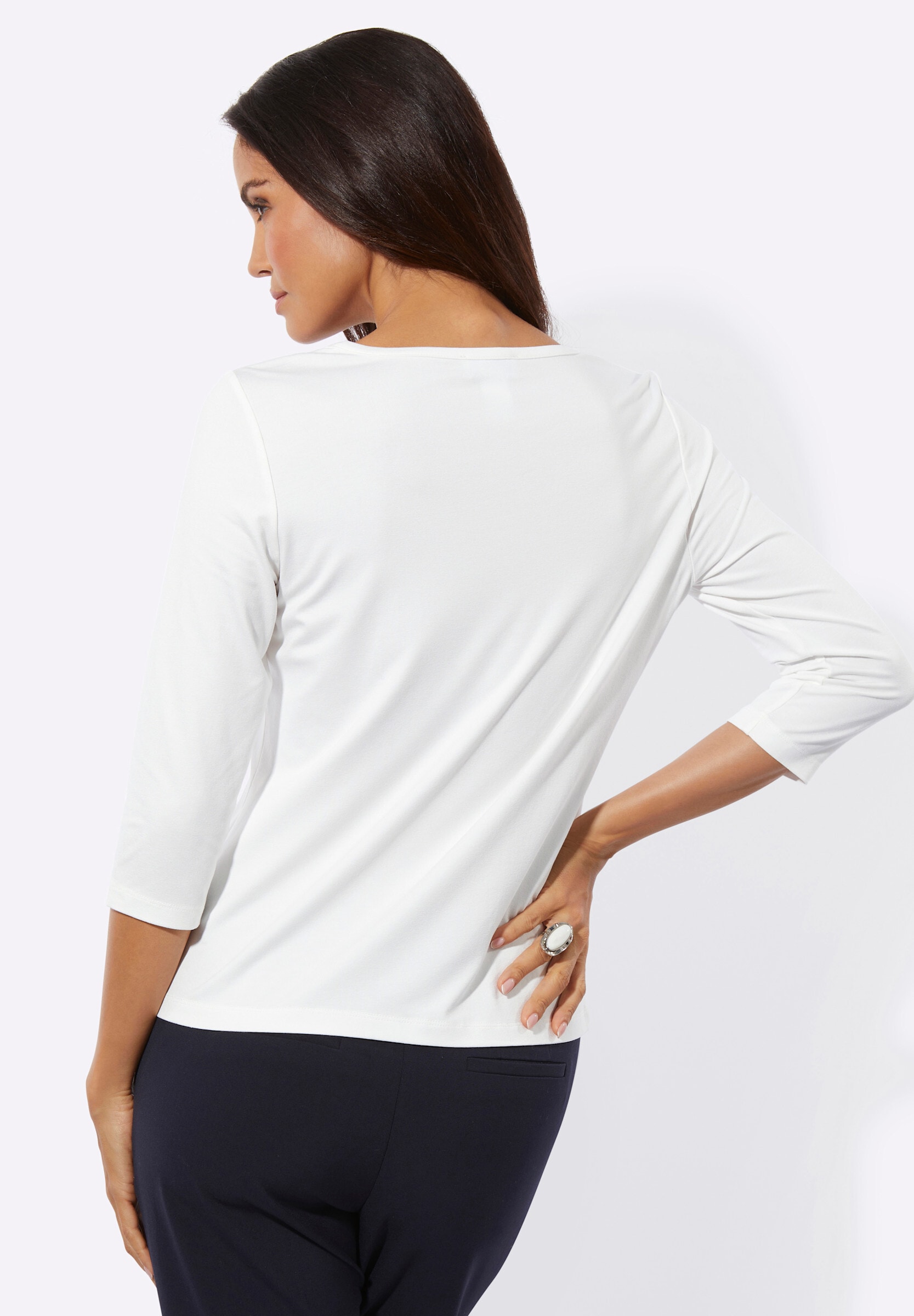 creation L T-Shirt »Shirt 3/4-Arm-Shirt mit Zierkette«