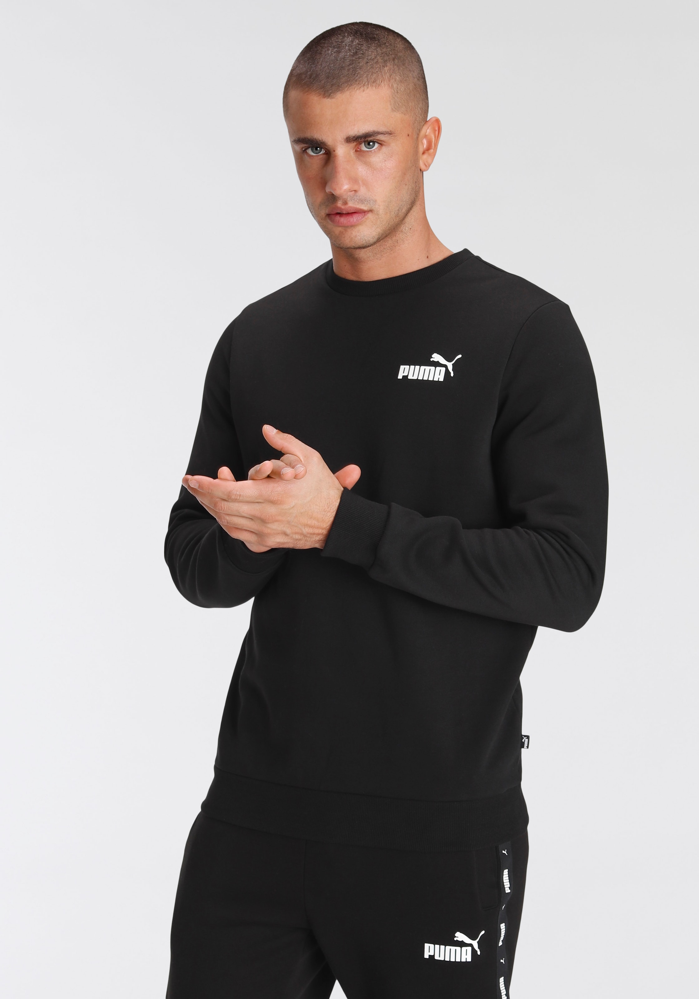 PUMA Kapuzensweatshirt »ESS SMALL LOGO CREW FL« online shoppen bei OTTO | Trainingshosen