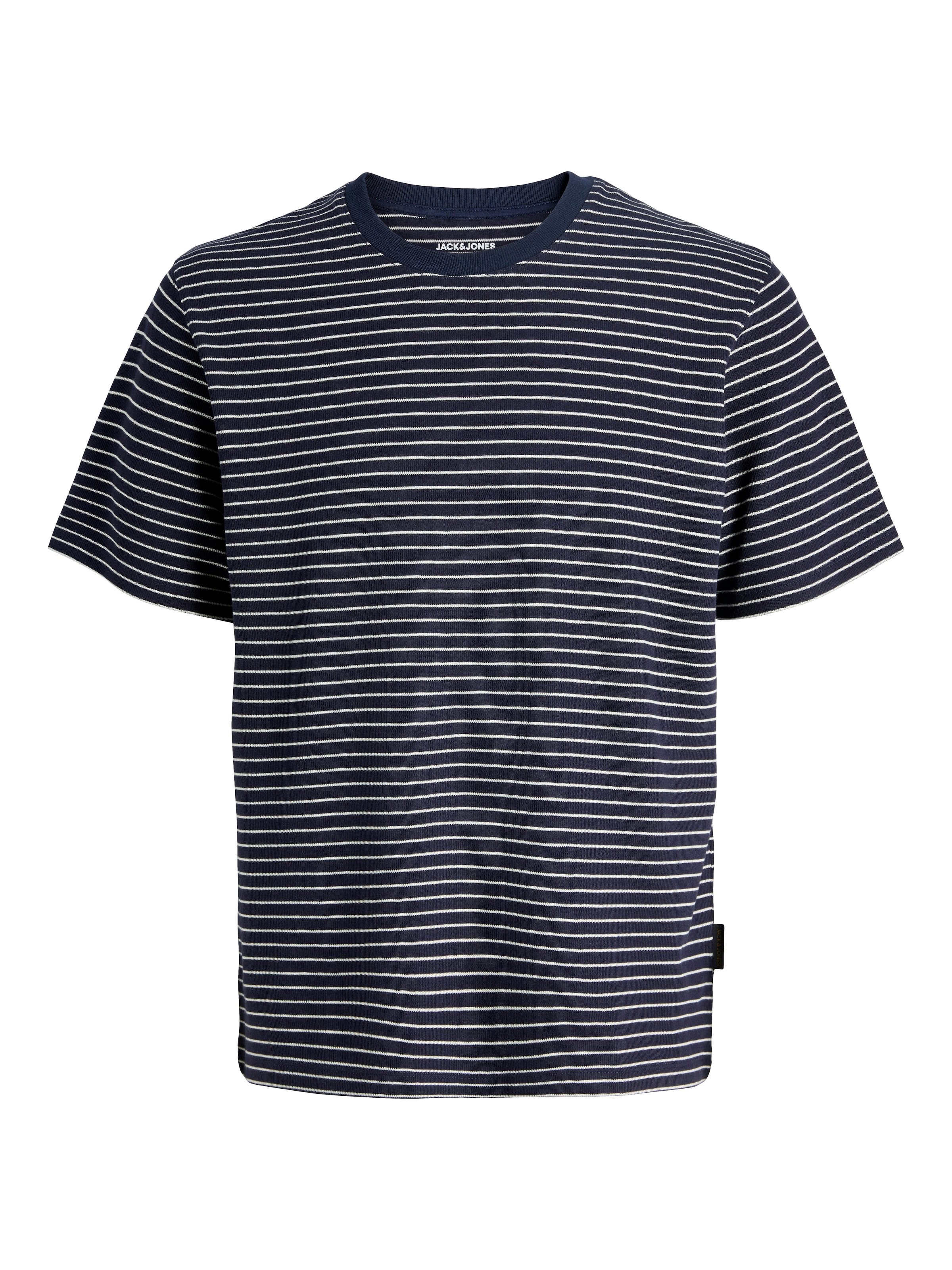 Jack & Jones Rundhalsshirt »JJEDOVER STRIPED TEE SS CREW NECK SN« mit Streifendesign