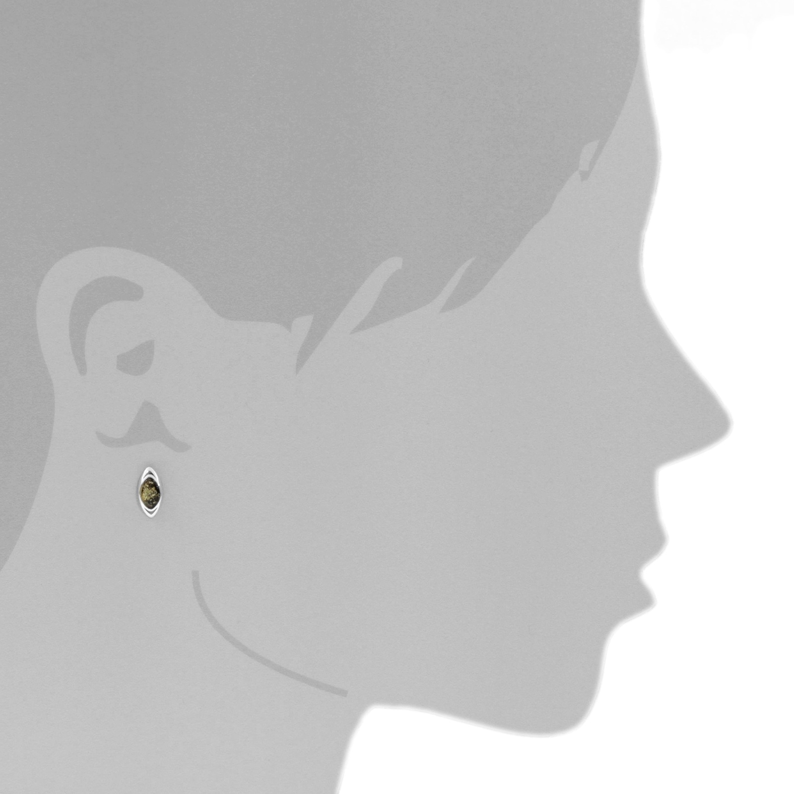 OSTSEE-SCHMUCK Paar Ohrstecker »- Telia - Silber 925/000 - Bernstein«