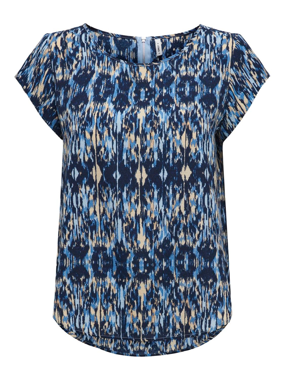 ONLY Shirtbluse »ONLVIC S/S AOP TOP NOOS PTM«, mit Allover Druck