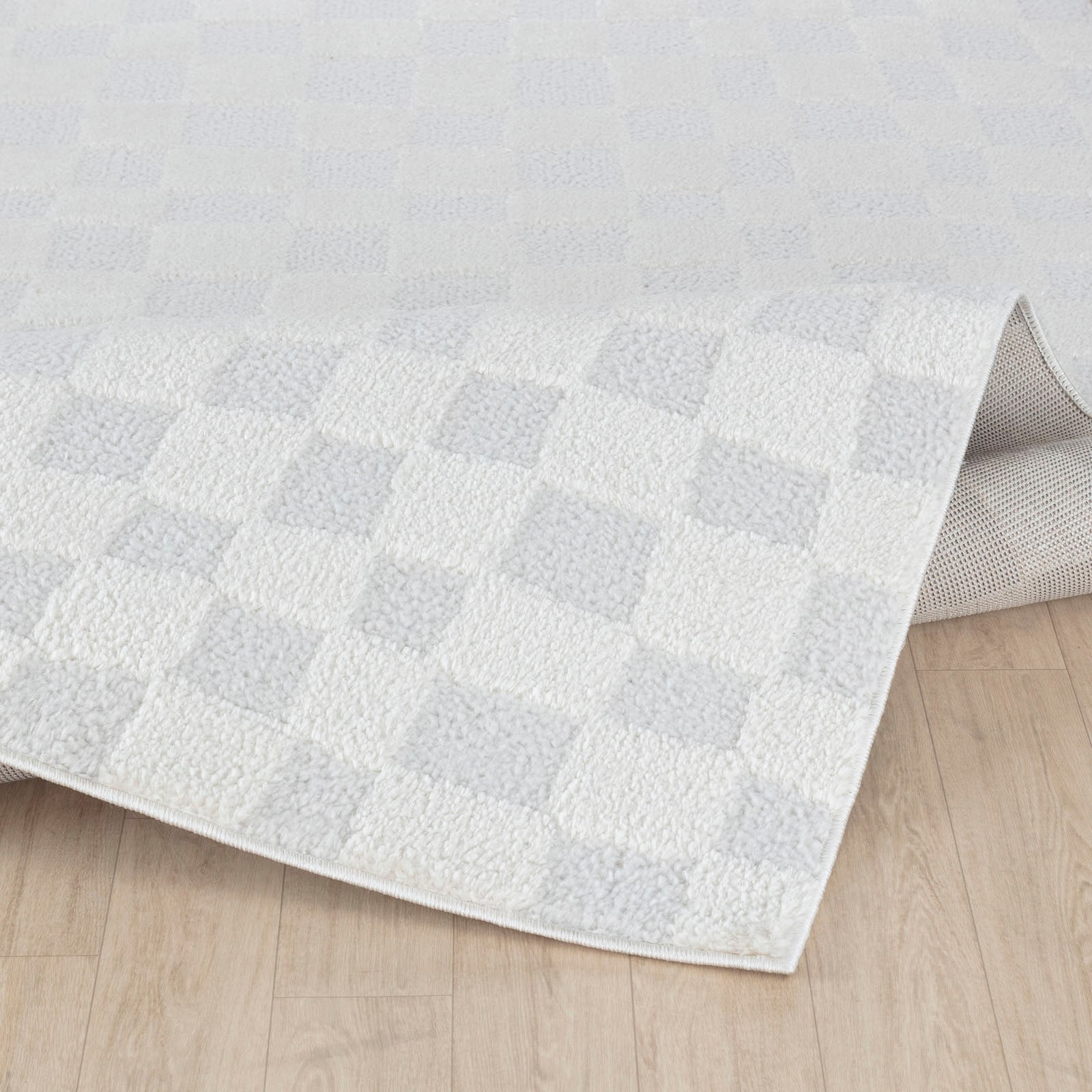 Livabliss Teppich »INCHON«, rechteckig, 14 mm Höhe, Skandinavischer Teppich mit Karomuster, Kurzflor Wohnzimmerteppich