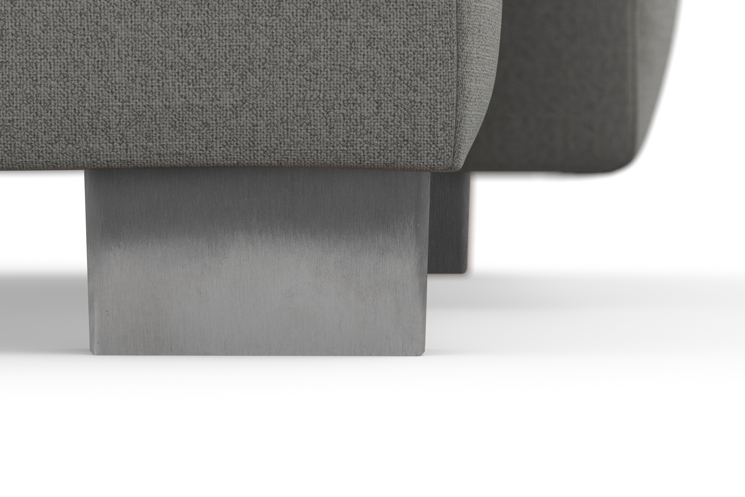 sit&more Ecksofa »Dundee L-Form« mit Federkern und Edelstahlfüßen, wahlweise mit Kopfteilverstellung