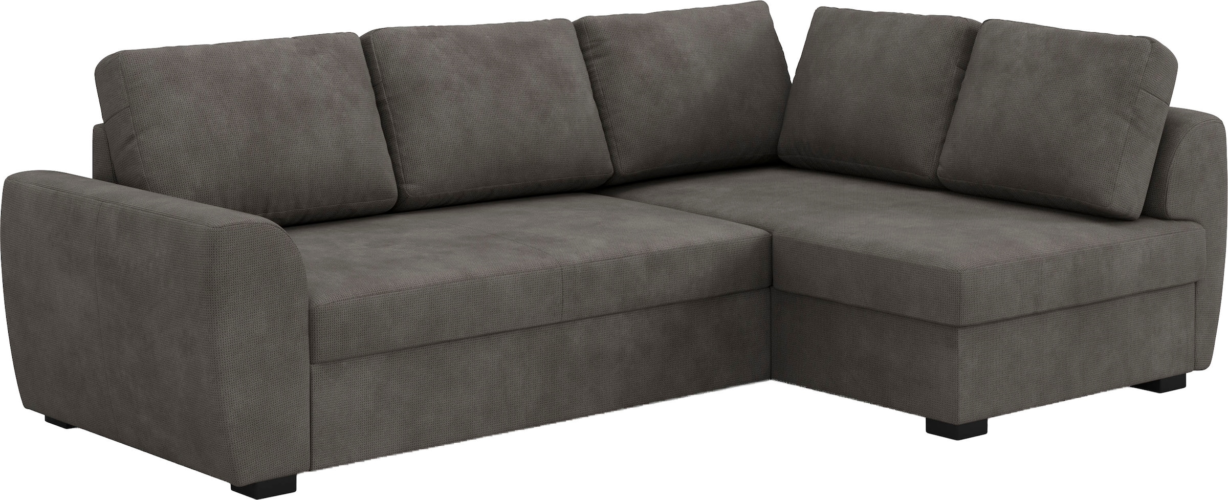 COTTA Ecksofa »Drift L-Form Ottomane, Breite 253 cm« optional auch mit Schlaffunktion, Wellenunterfederung