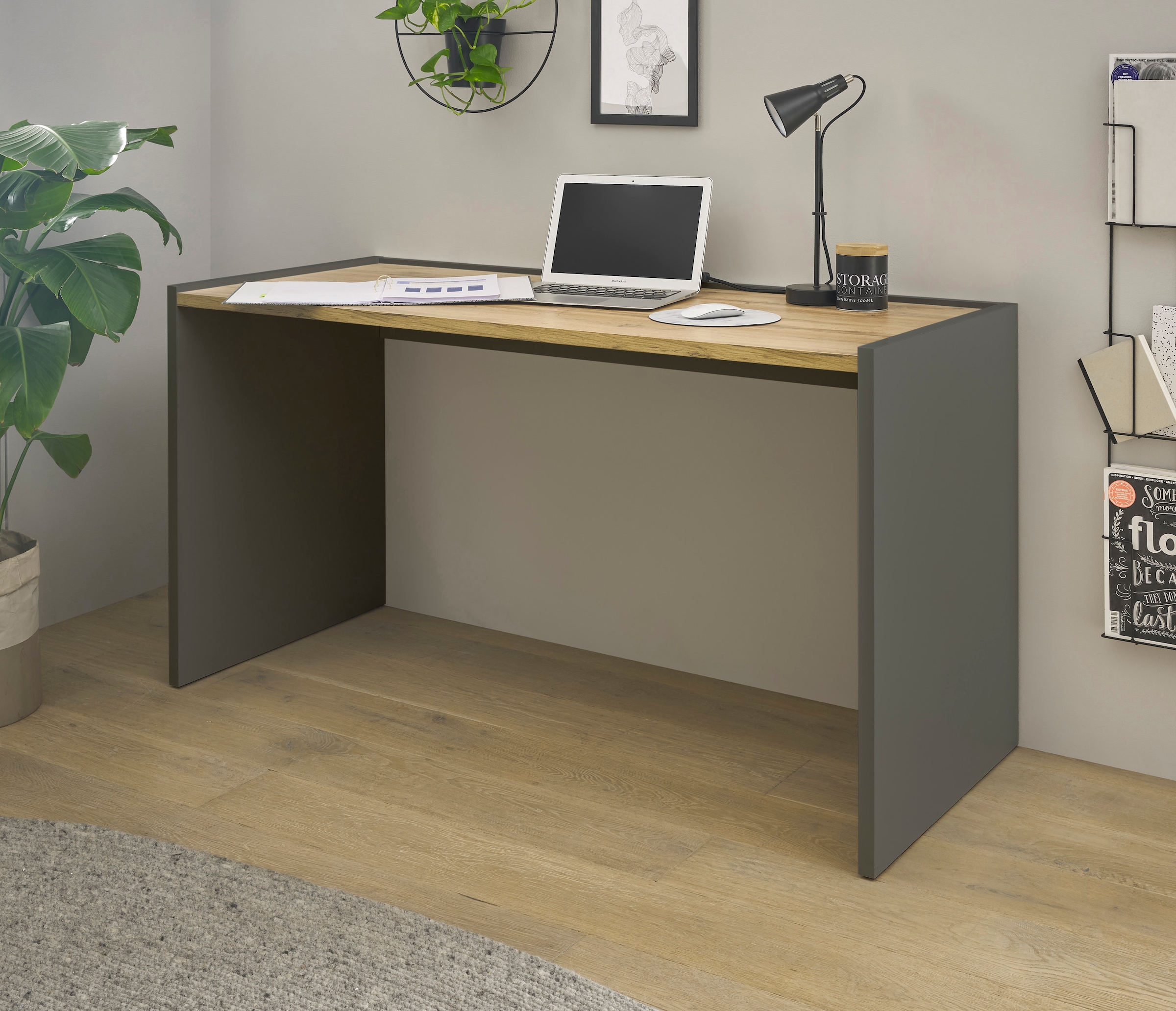 INOSIGN Schreibtisch »CiTY/GiRON«, zeitlos moderner Computertisch, wohnliches Home Office, Breite 143 cm