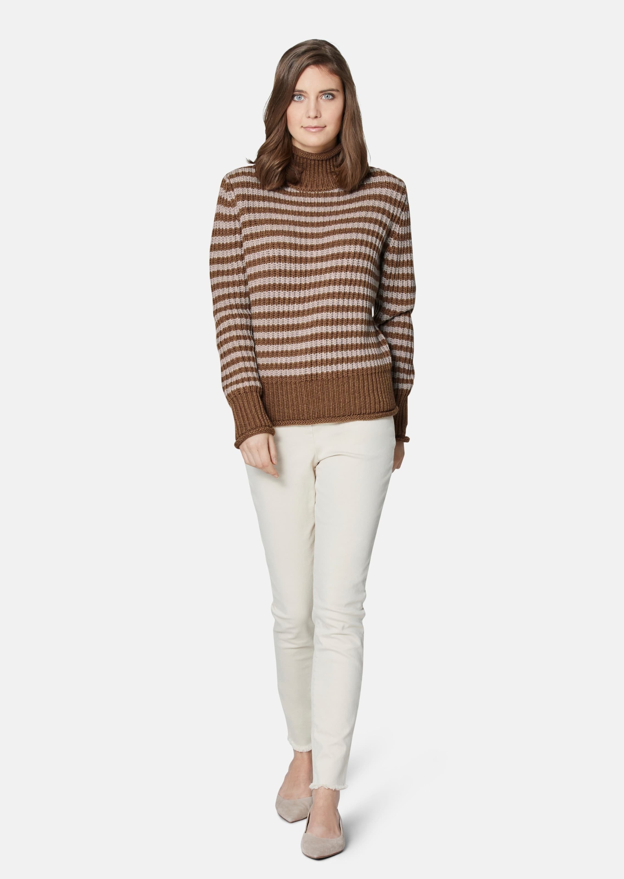 MADELEINE Longpullover »Pullover Softer Schurwoll-Pullover mit stylischen Streifen«
