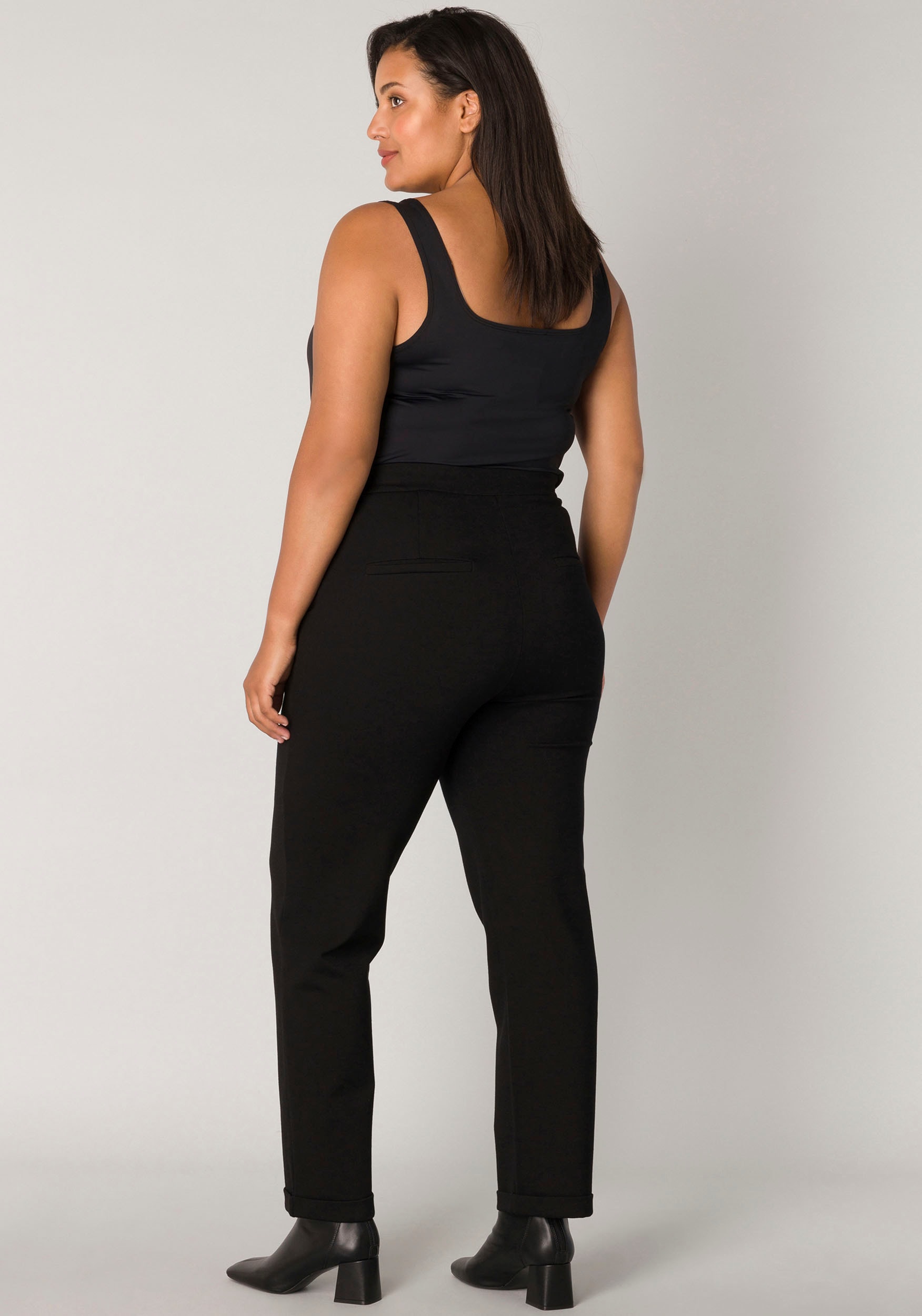 Base Level Curvy Jerseyhose, mit Umschlagsaum