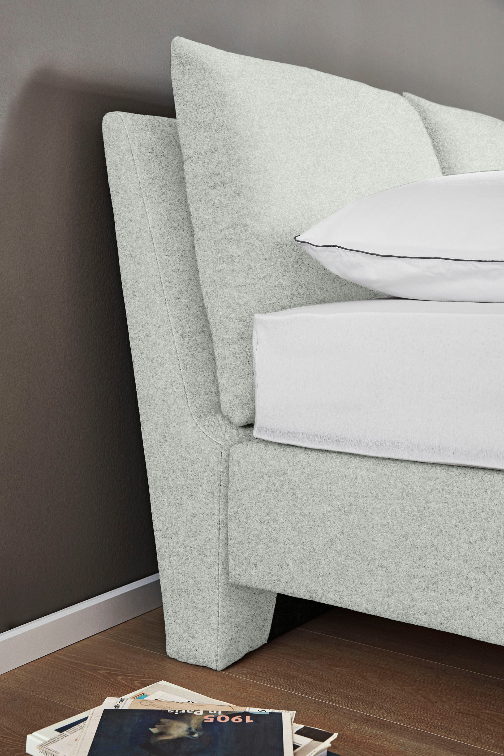 Birkenstock Boxspringbett »Linz«, mit Kopfteil in Kissenoptik