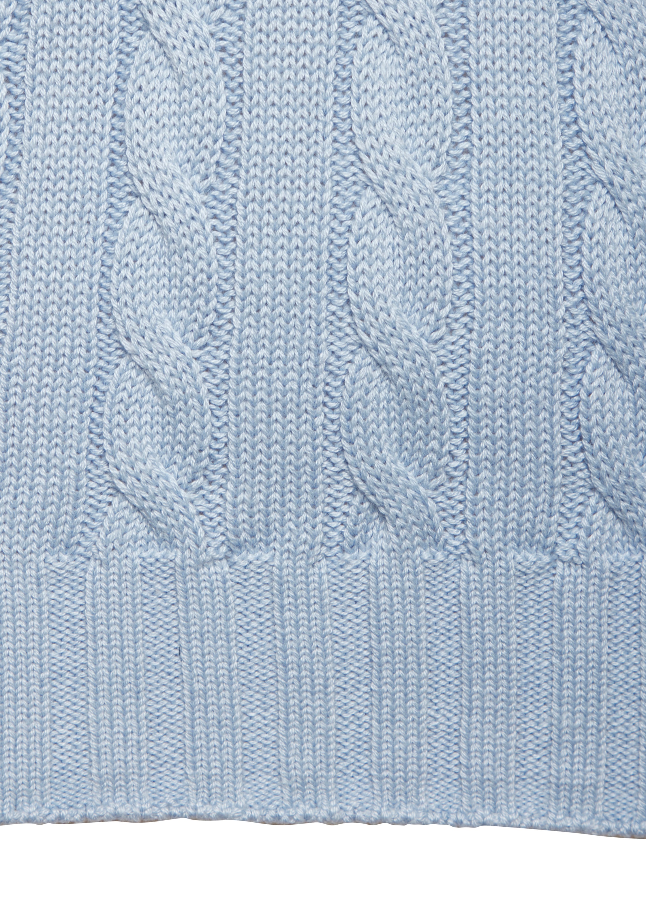 LASCANA V-Ausschnitt-Pullover mit Zopfstrickmuster