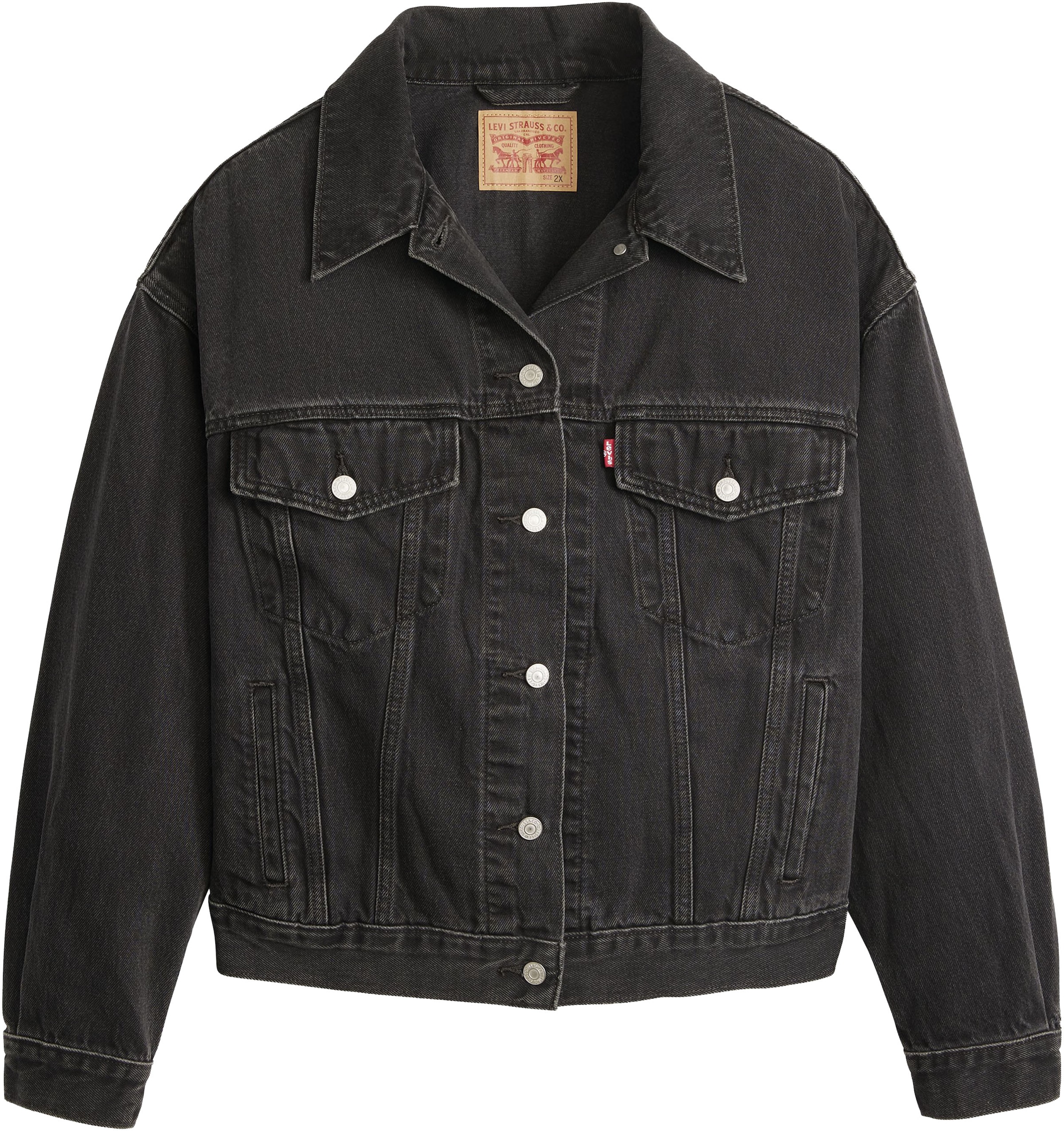 Levi's® Plus Jeansjacke »TRUCKER« in leichter Used-Waschung