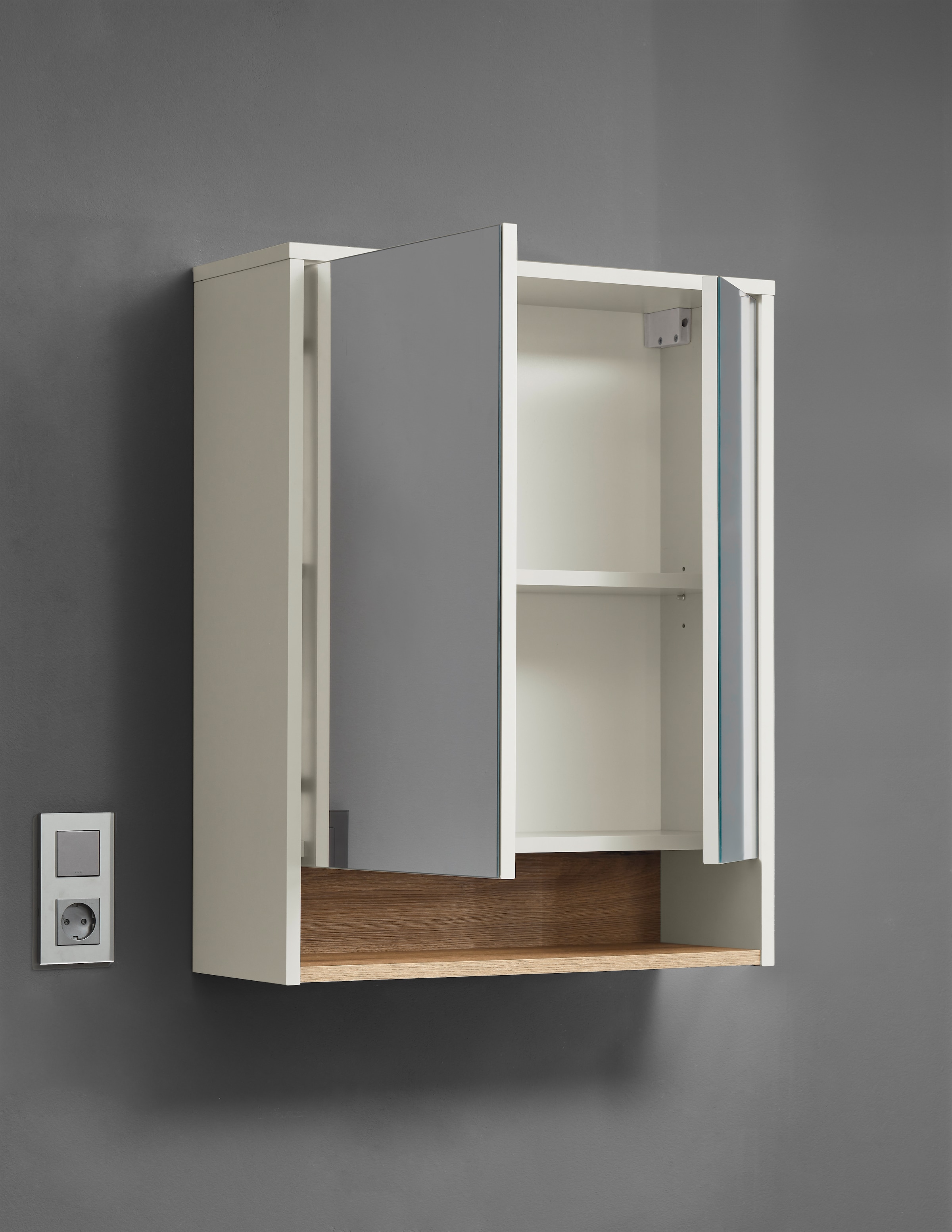 BASIC by Balculina Spiegelschrank »Linea« 1 Stk. tlg. Breite 60cm, Melaminbeschichtung