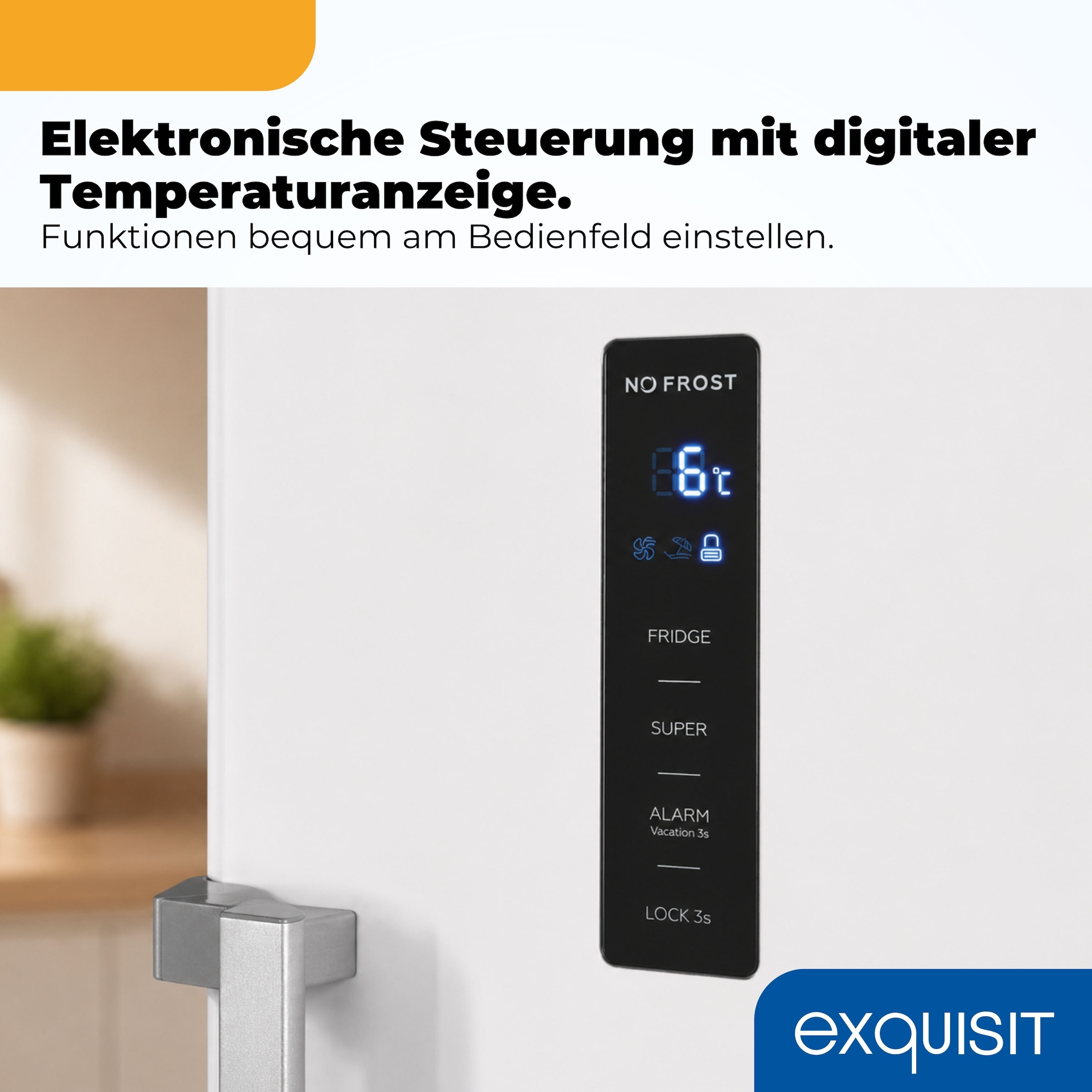 exquisit Kühlschrank »KS360-V-HE-040C weiss« 185 cm hoch 60 cm breit Nie wieder abtauen: Vollraum-Kühlschrank mit No-Frost & LED