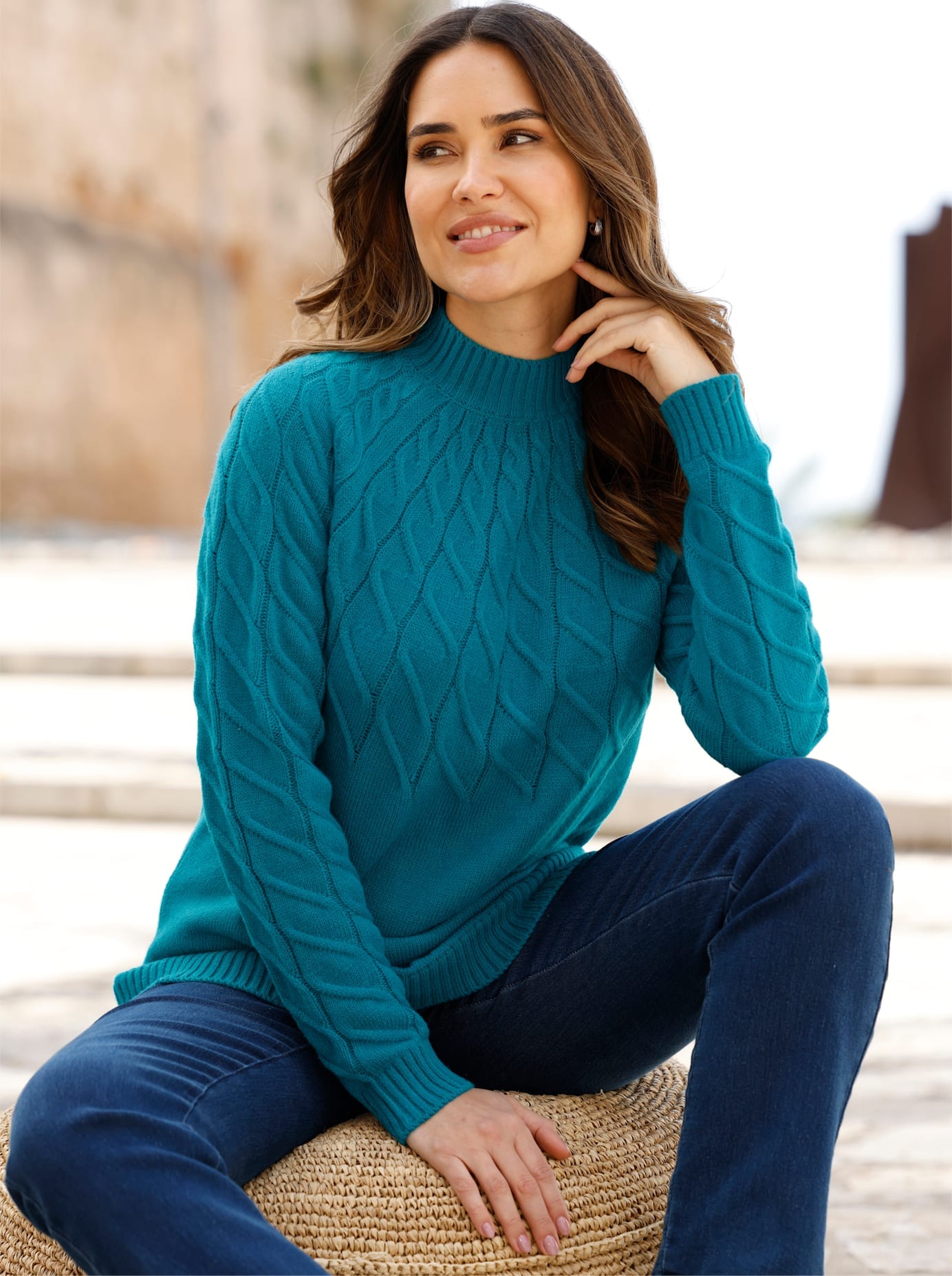 Classic Basics Stehkragenpullover »Langarm-Pullover«