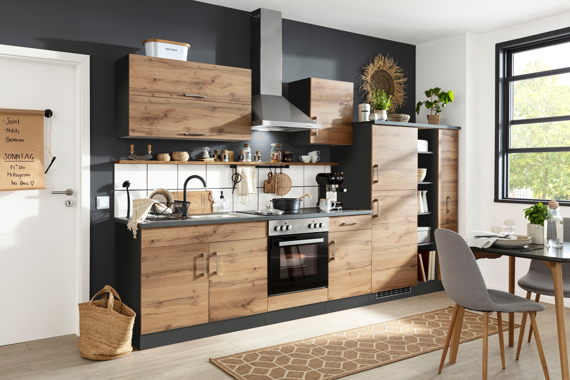 KOCHSTATION Küchenzeile »KS-Colmar« ohne E-Geräte, Breite 330 cm