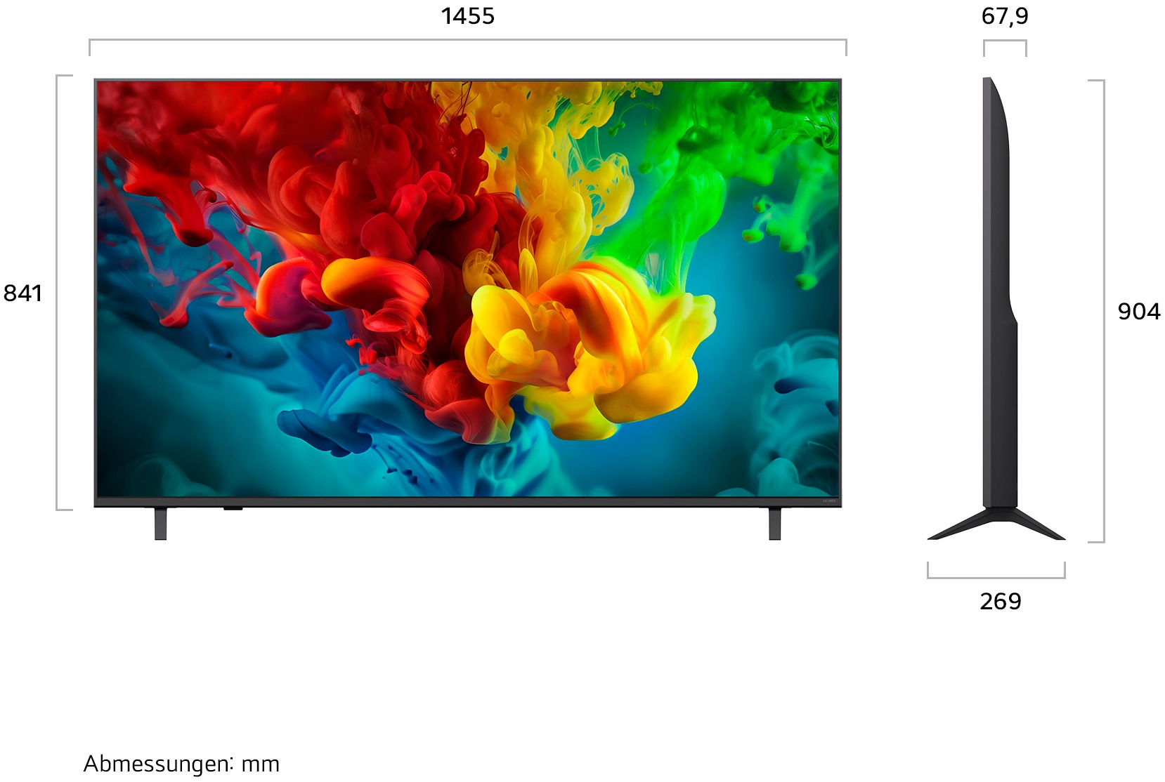 LG QNED-Fernseher »65QNED82B6B« 164 cm/65 ″ Smart-TV