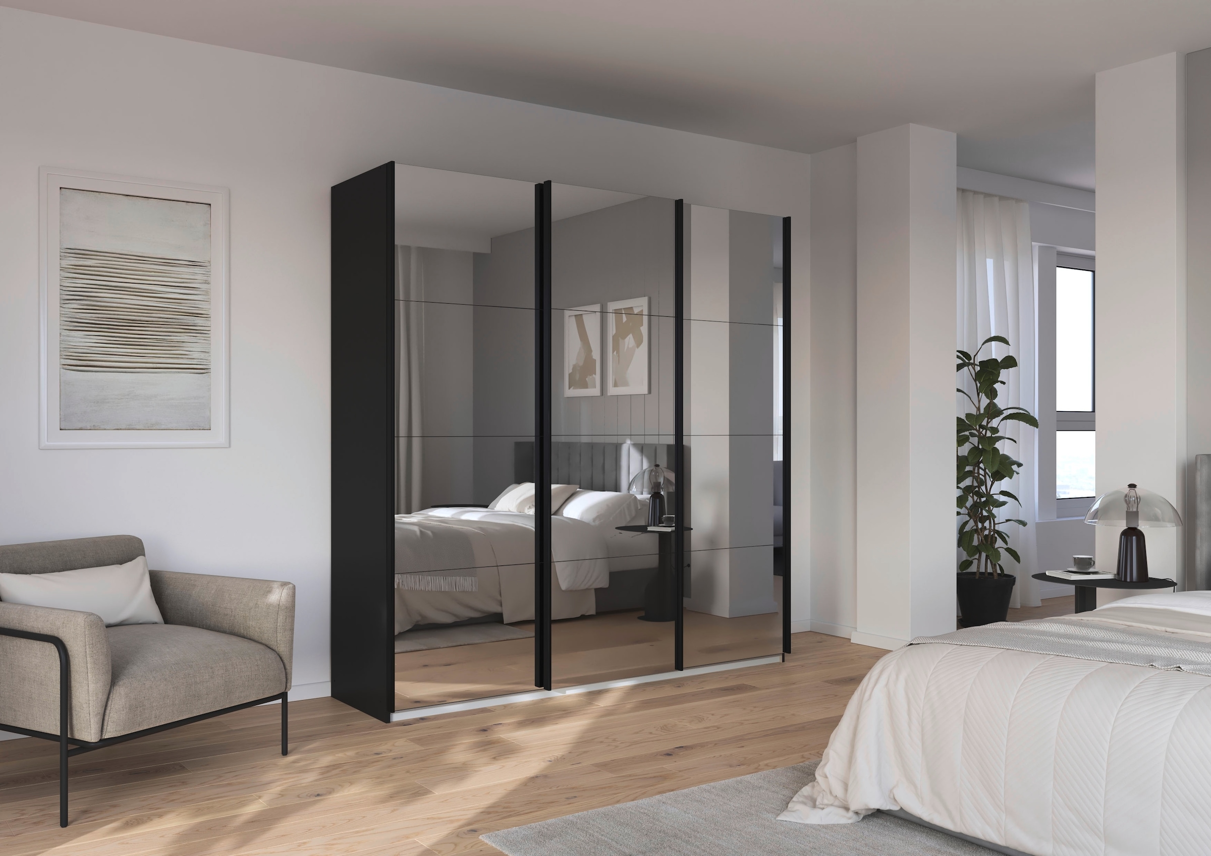 OTTO home Kleiderschrank »Mehrzweckschrank Aktenschrank Möbel Mietswohnung Schlafzimmer OTELI« 3 Ausstattungen BASIC/CLASSIC/PREMIUM (inkl. SOFT-CLOSE-FUNKTION),  Breiten 203/271/315/360 cm Höhen 210/229 cm MADE IN GERMANY