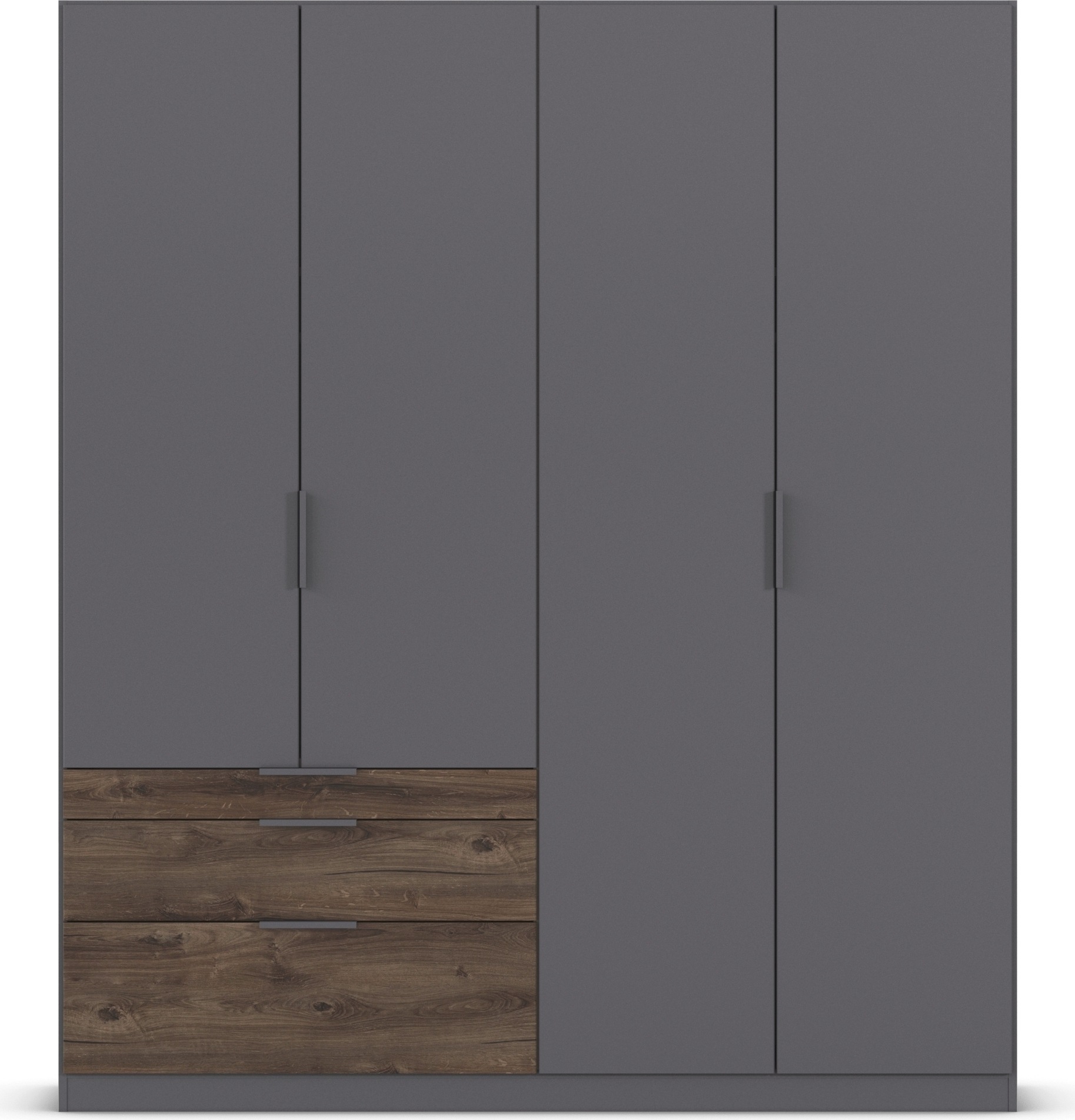rauch Kleiderschrank »Drehtürenschrank Schrank Garderobe Schlafzimmerschrank KODA«, (oberer Schubkasten mit praktischer Inneneinteilung), mit asymmetrisch angeordneten Schubladen MADE IN GERMANY