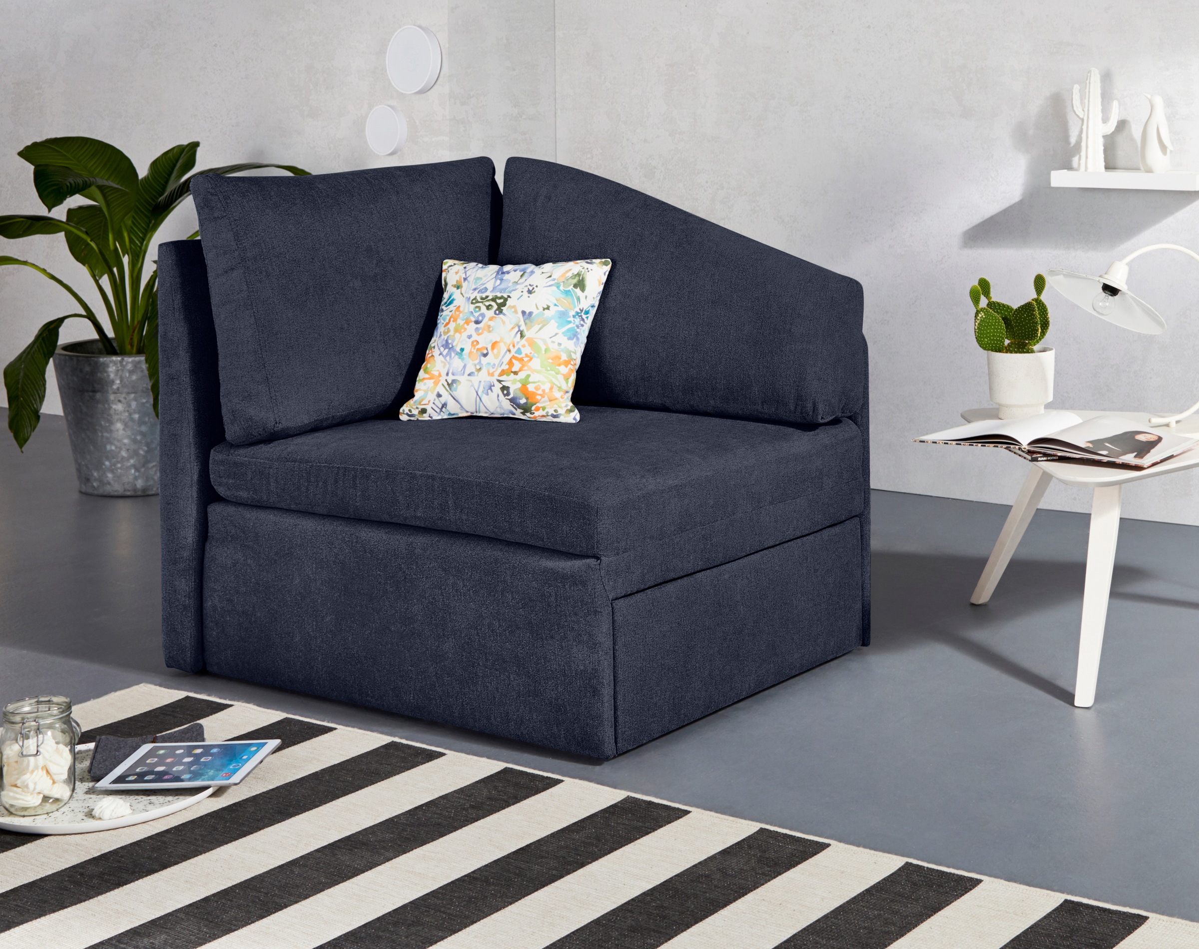 INOSIGN Relaxliege »Tiny Delta Relax-Recamiere«, (Tiny), aus Recamiere im Handumdrehen ein Schlafsofa incl. Lattenrost