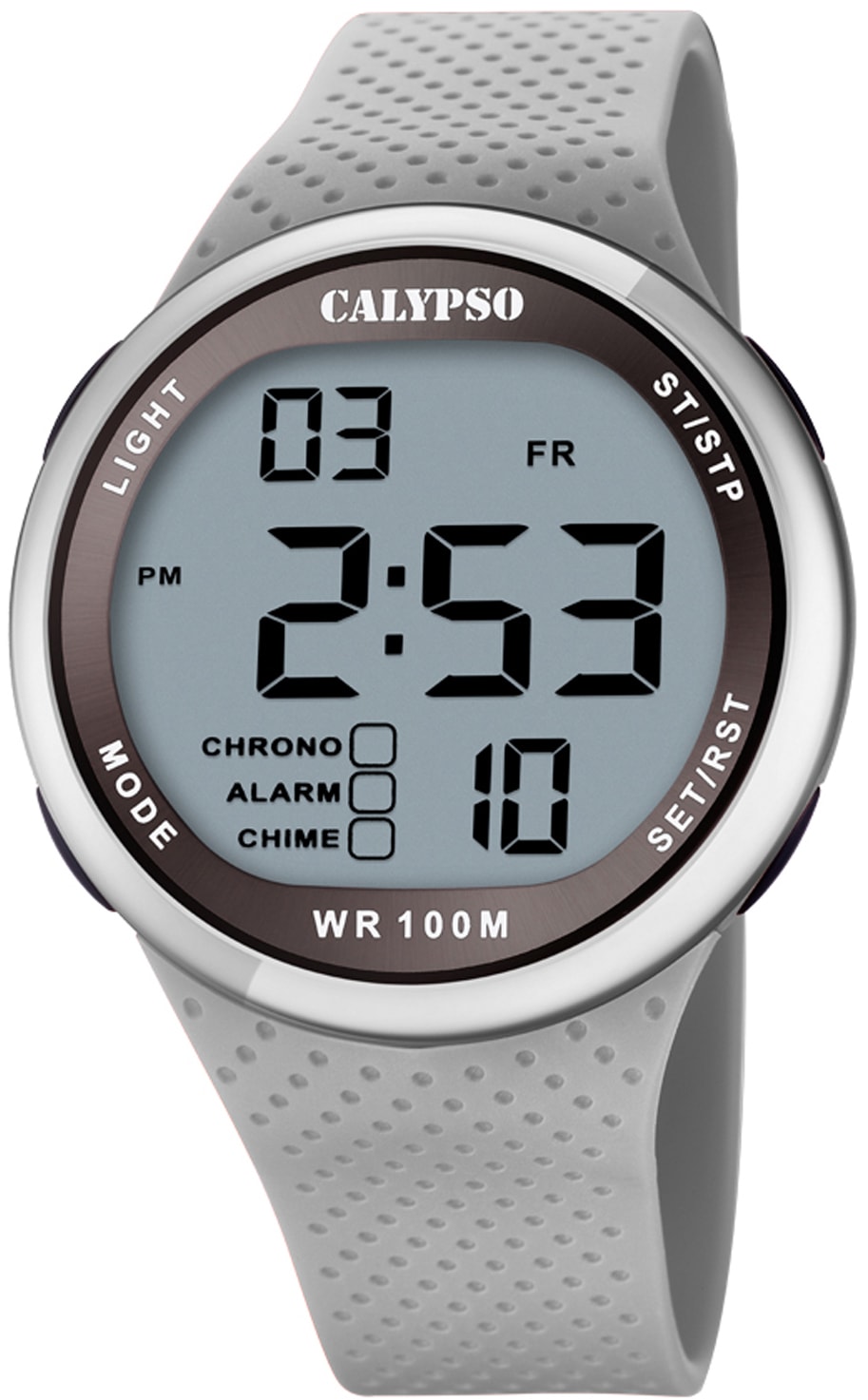 CALYPSO WATCHES Chronograph »Color Splash, K5785/1«, Armbanduhr, Quarzuhr, Herrenuhr, Datum, Digitalanzeige, Stoppfunktion