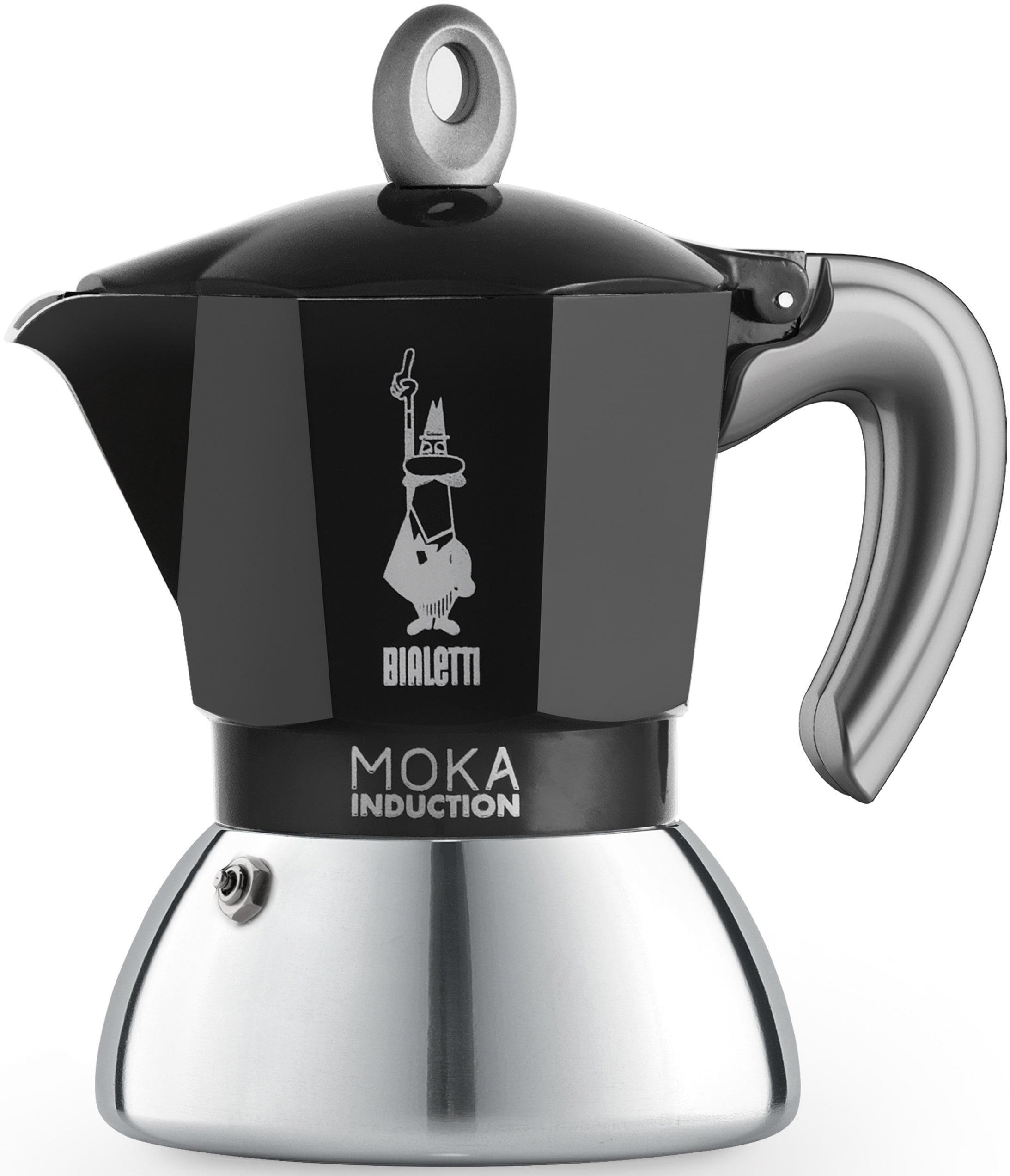 Bialetti Espressokocher »Moka Induktion« 0,09 l Kaffeekanne Induktionsgeeignet in schwarz