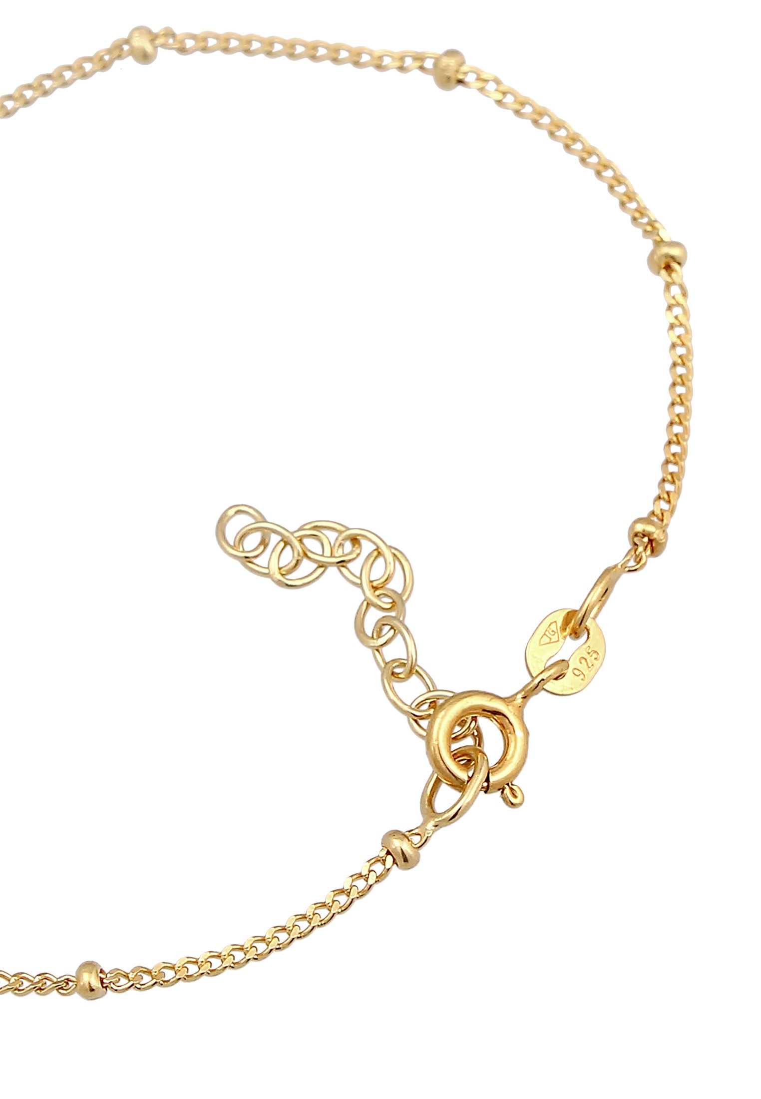 Elli Armkette »Armband Herzchen Kugelkette Liebe Romantik 925 Silber«