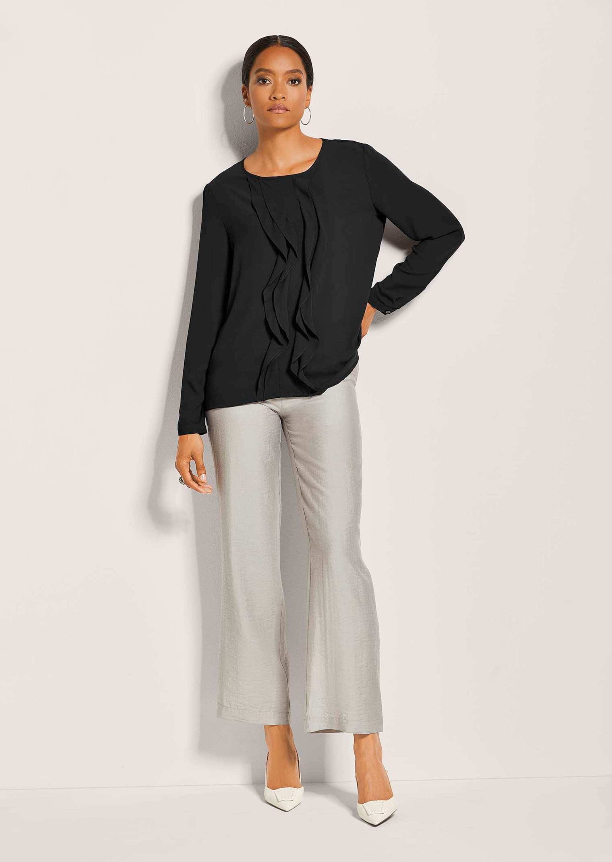 MADELEINE Langarmbluse »Bluse Leichte Rundhals-Bluse«