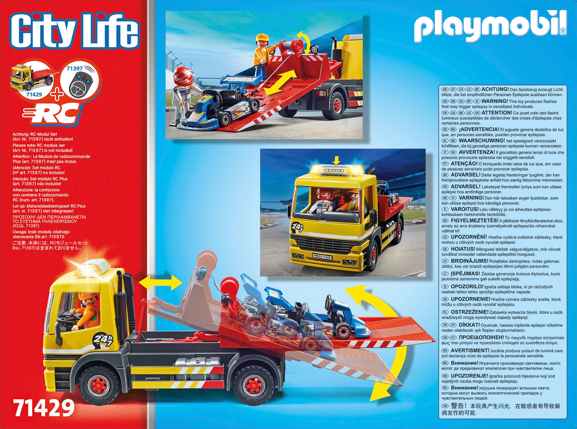 Playmobil® Konstruktions-Spielset »Abschleppdienst (71429), My City Life«, (54 St.), mit Licht