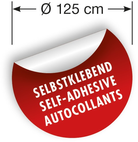Komar Wandtattoo »selbstklebendes Vlies, Marvel PowerUp Captain America, Gr. 125x125 cm«, (1 St.), rund und selbstklebend
