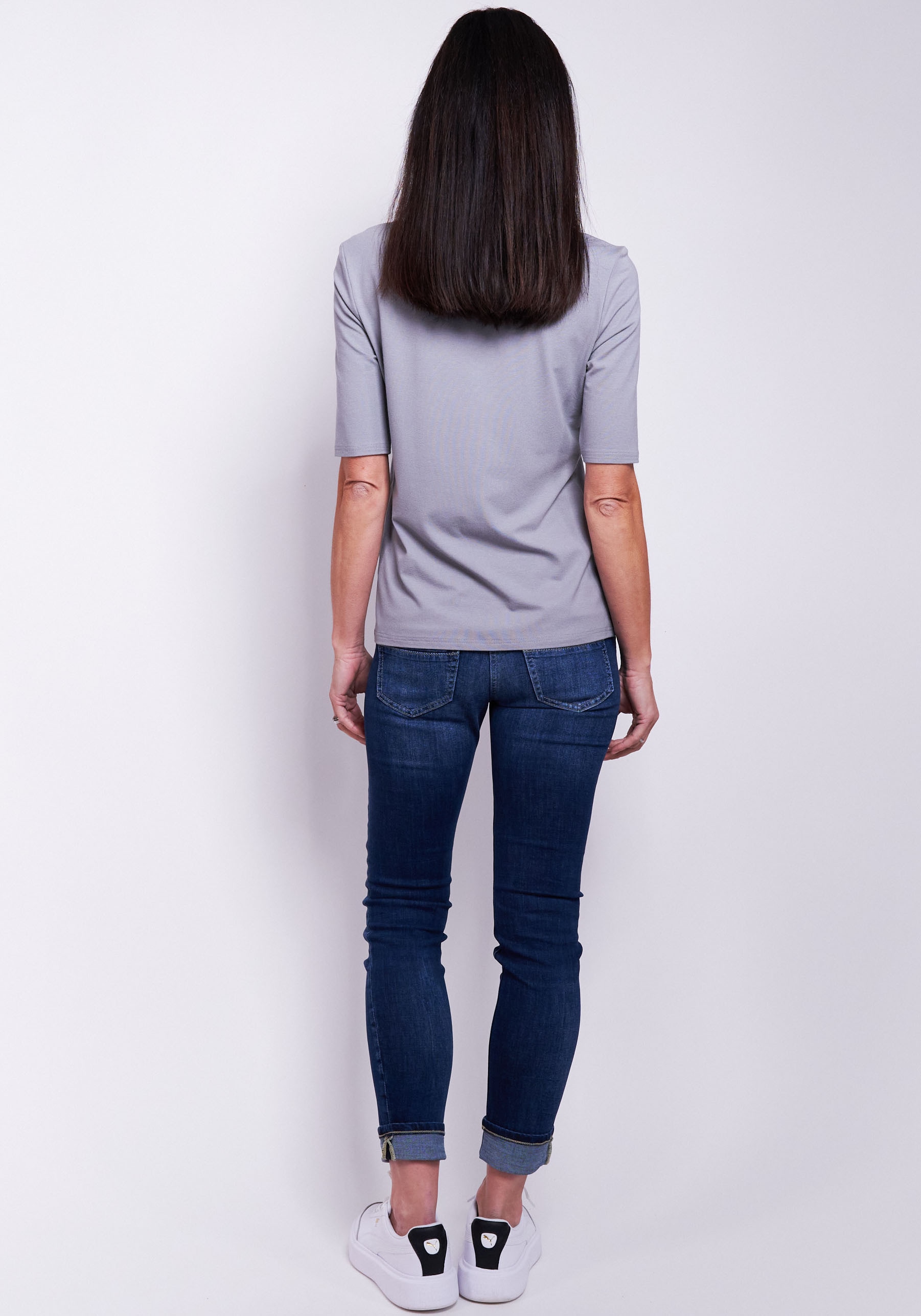 Seidel Moden Stehkragenshirt, im hüftlangen Schnitt, MADE IN GERMANY