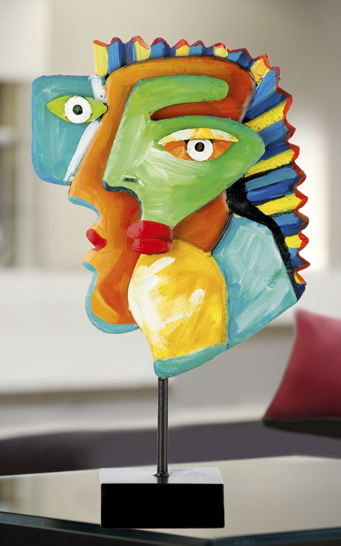 Casablanca By Gilde Fantasy-Figur »Skulptur Vista doppio« in bunt, Größe B/H/T: 32 cm x 56 cm x 11 cm