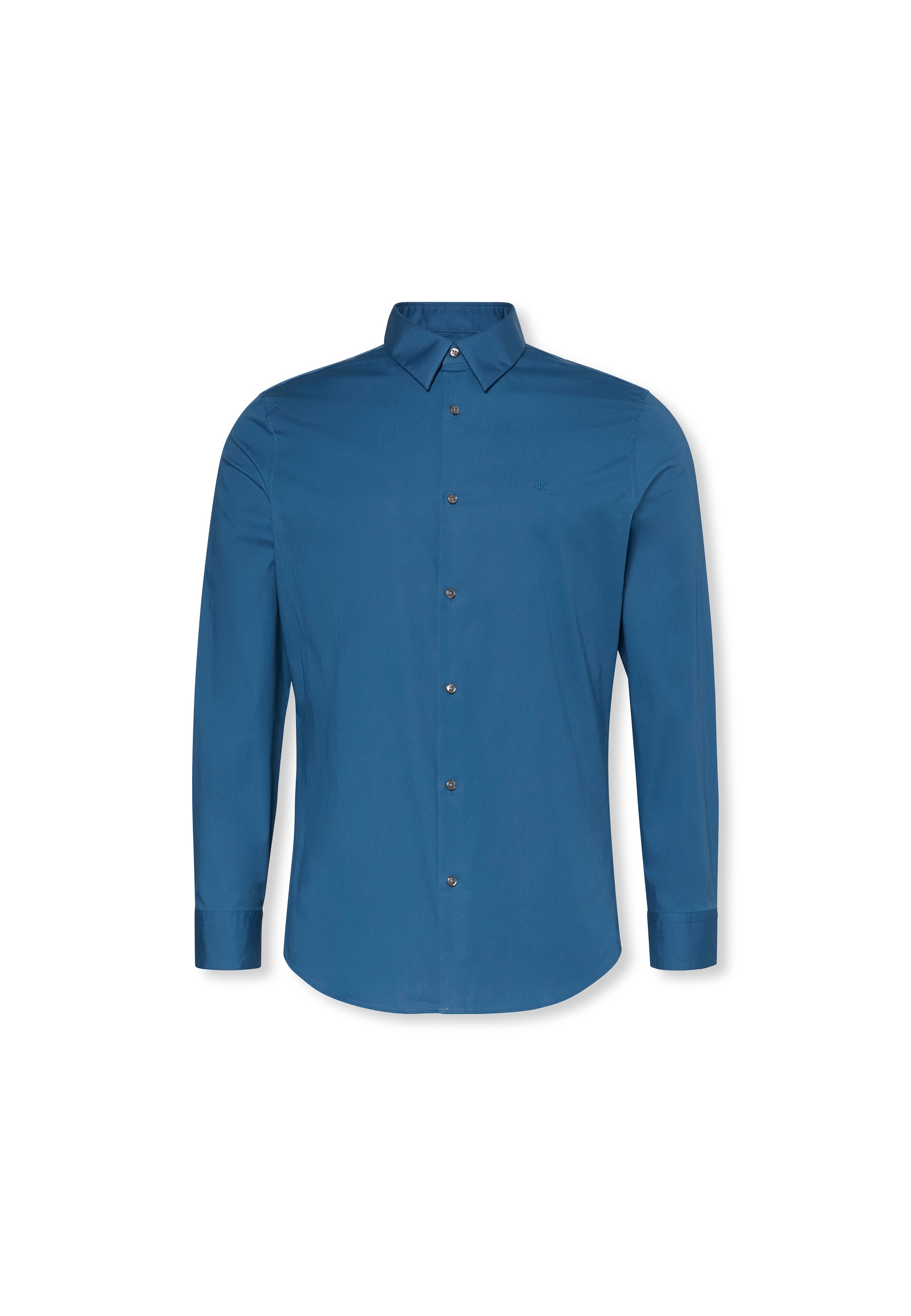 Calvin Klein Langarmhemd »LONG SLEEVE SOLID STRETCH SLIM SHIRT«, in Unifarbe
