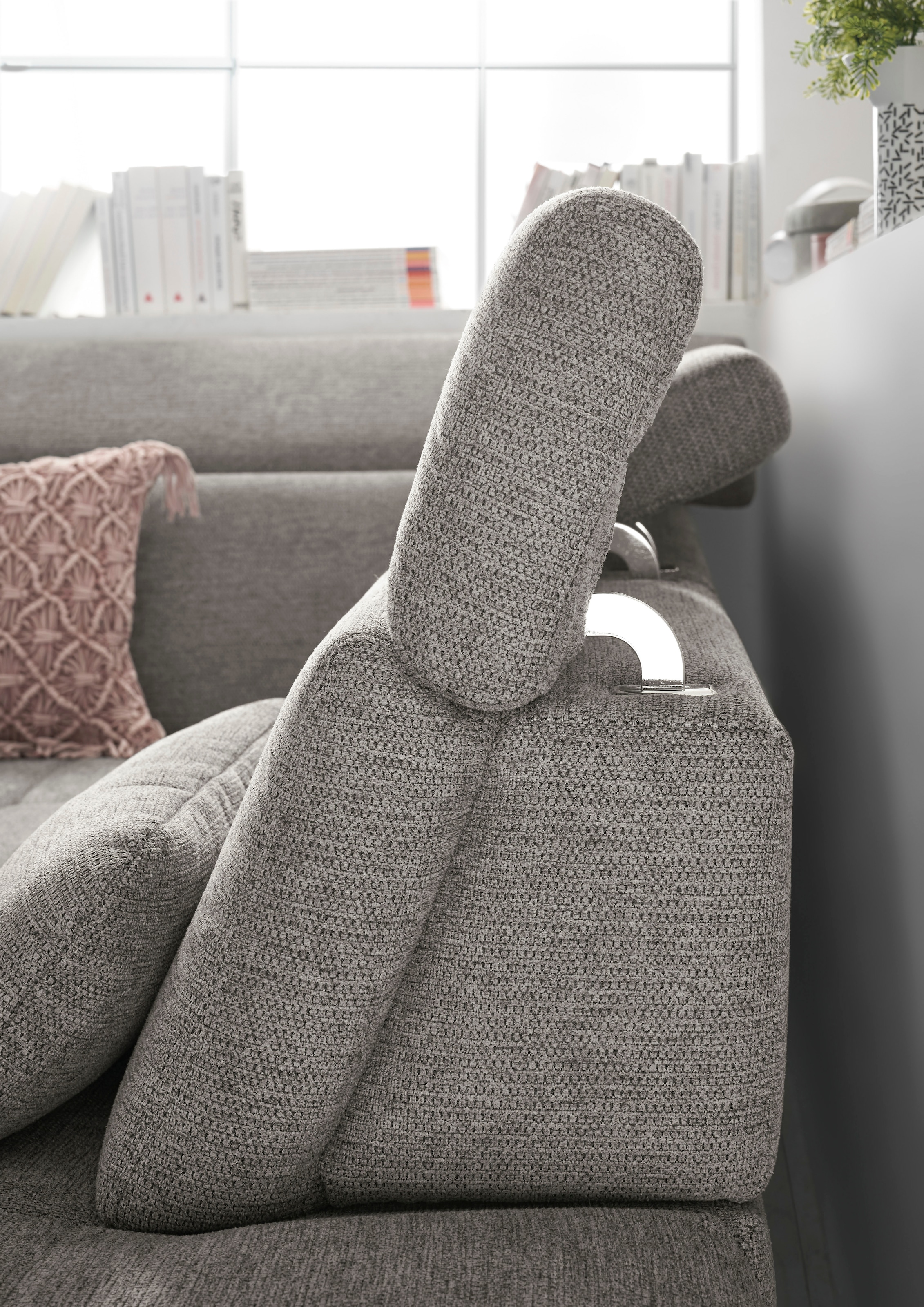 set one by Musterring Ecksofa Kaltschaumpolsterung, Flachgewebe, whlw. mit Funktionen, Sitzhöhe 49