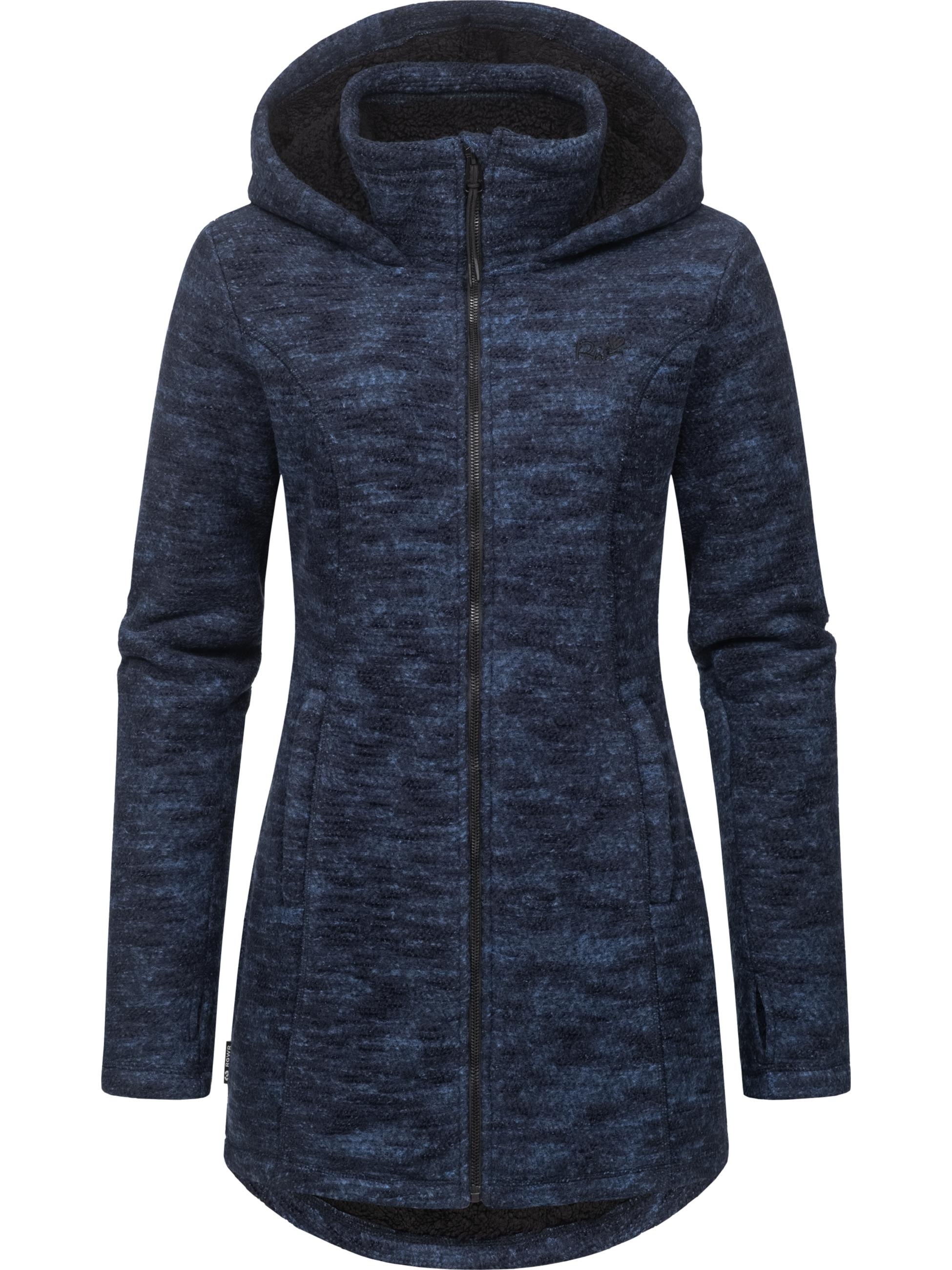 Ragwear Kapuzensweatjacke »Longstrickjacke Leysha Melange«