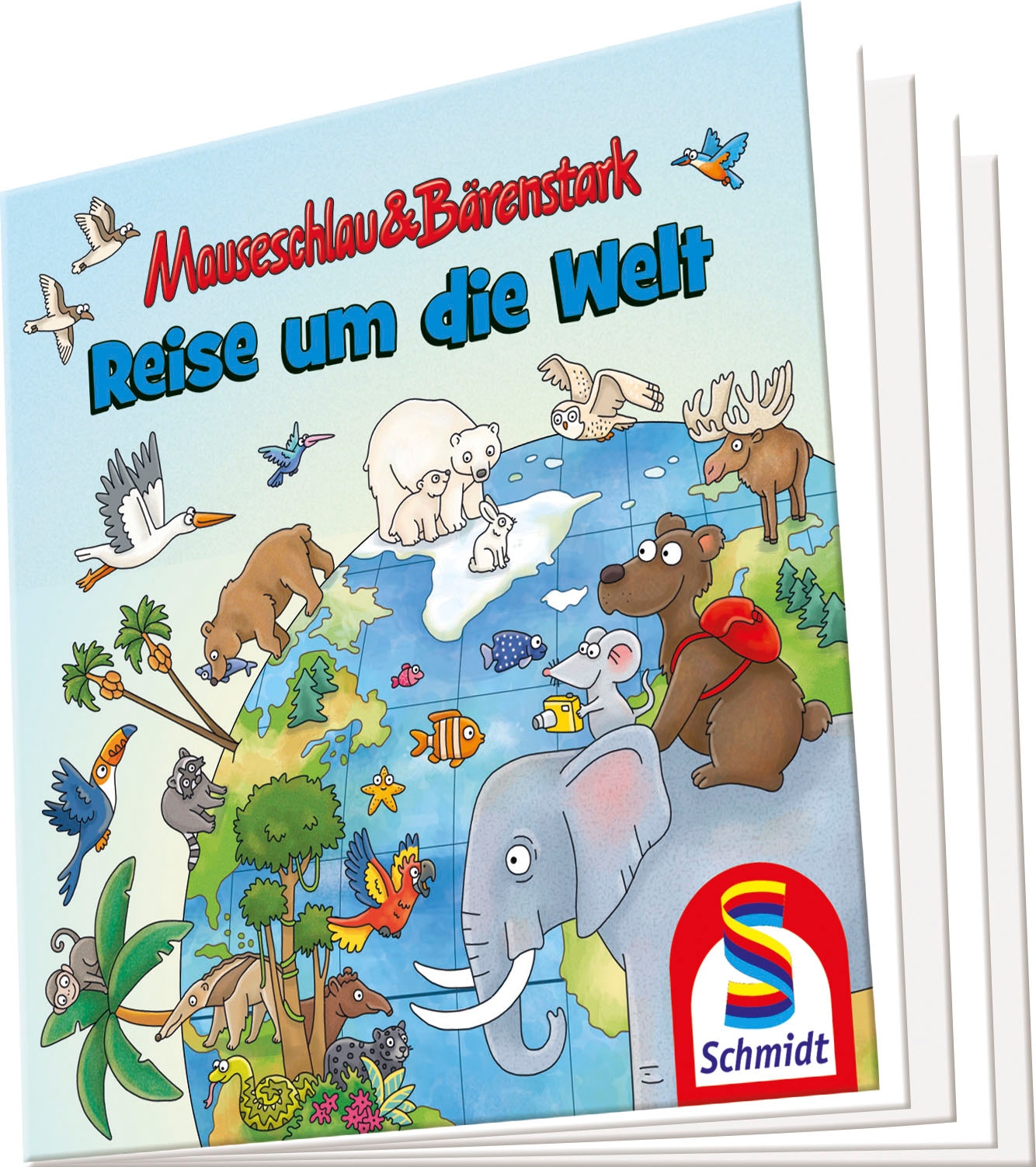 Schmidt Spiele Puzzle »Mauseschlau & Bärenstark, Reise um die Welt«, mit Wissensbüchlein; Made in Europe