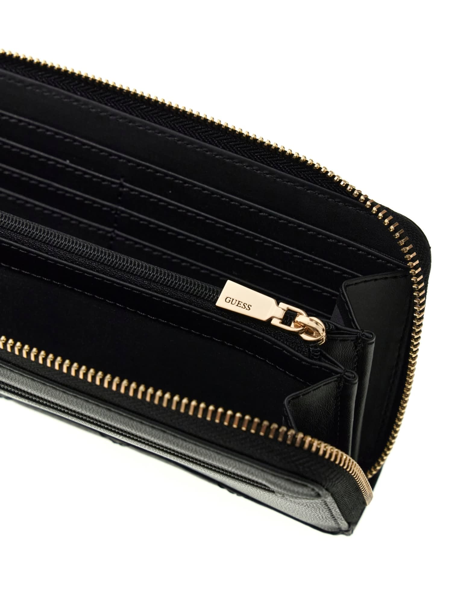 Guess Geldbörse »JULIET SLG LARGE ZIP AROUND« Damen Geldbeutel mit zusätzlichem Reißverschluss-Rückfach