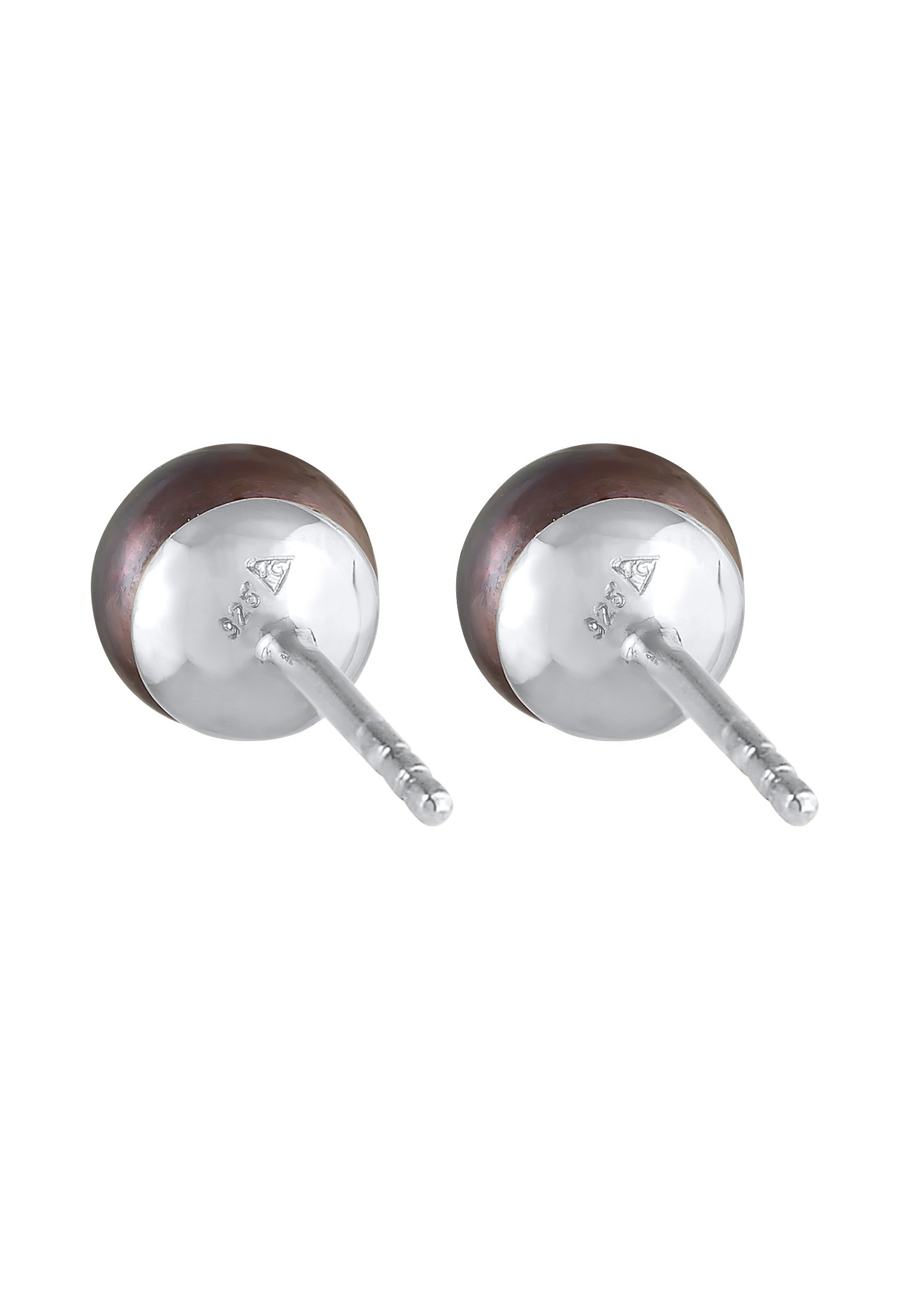 Nenalina Paar Ohrstecker »Ohrringe Süßwasserzuchtperle Grau Basic 925 Silber«